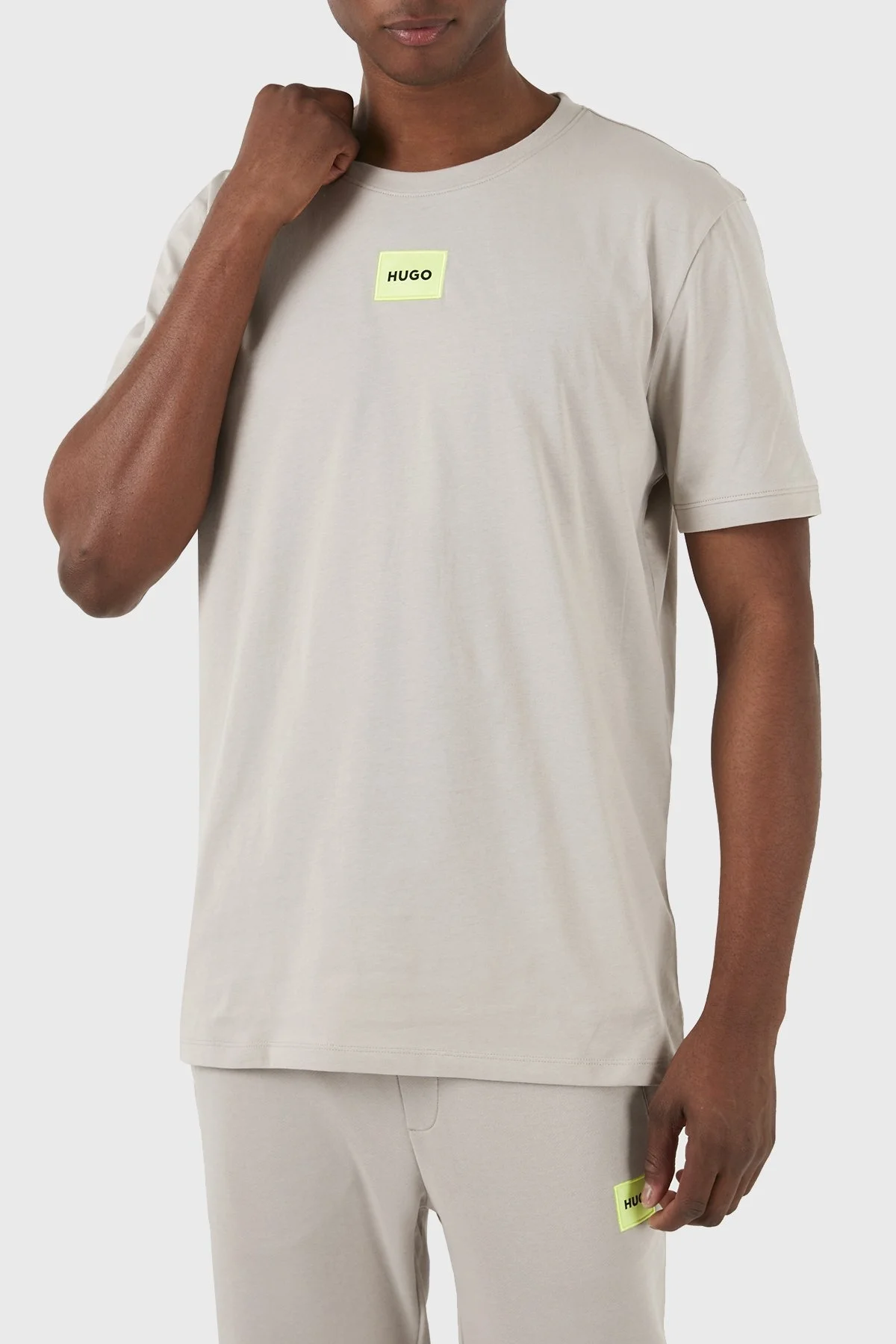 Hugo Baskılı Regular Fit Bisiklet Yaka % 100 Pamuk Erkek T Shirt 50447978 055 GRİ - 2