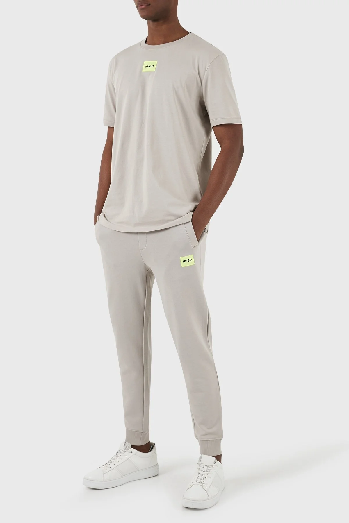 Hugo Baskılı Regular Fit Bisiklet Yaka % 100 Pamuk Erkek T Shirt 50447978 055 GRİ - 3