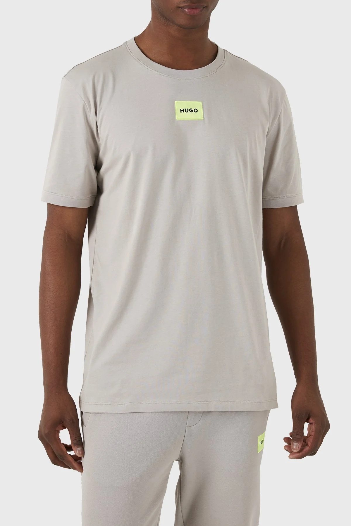 Hugo Baskılı Regular Fit Bisiklet Yaka % 100 Pamuk Erkek T Shirt 50447978 055 GRİ - 6