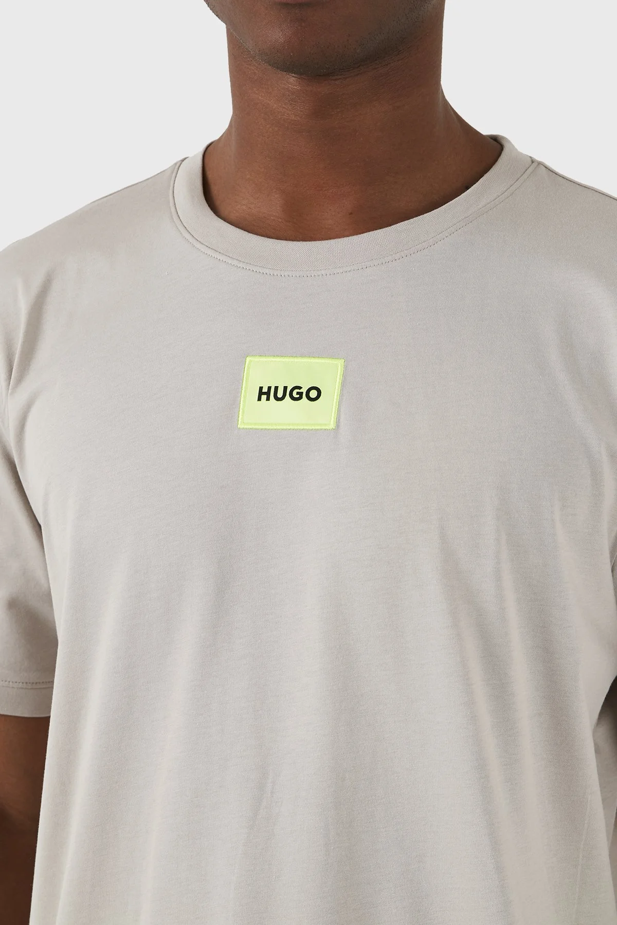 Hugo Baskılı Regular Fit Bisiklet Yaka % 100 Pamuk Erkek T Shirt 50447978 055 GRİ - 4