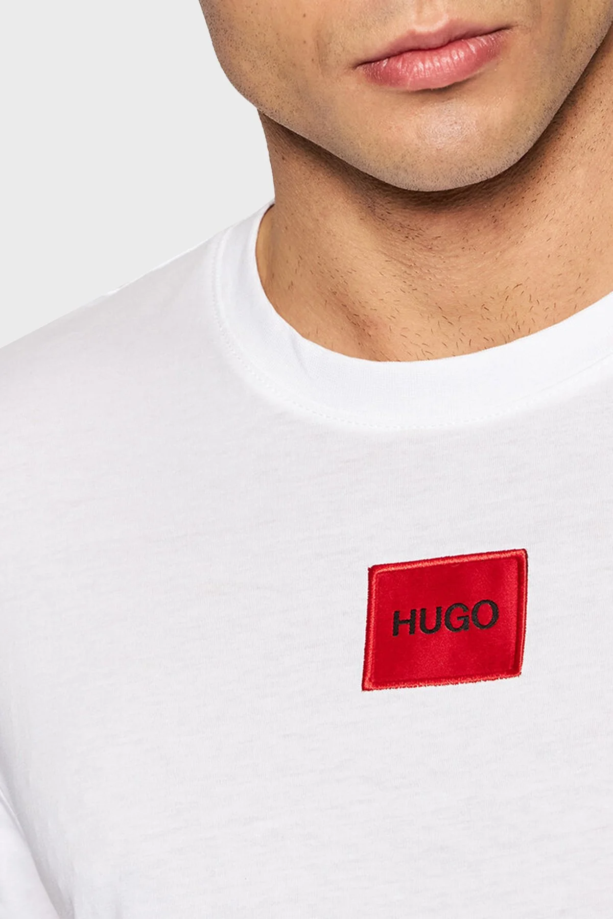 Hugo Baskılı Regular Fit Bisiklet Yaka % 100 Pamuk Erkek T Shirt 50447978 100 BEYAZ - 3
