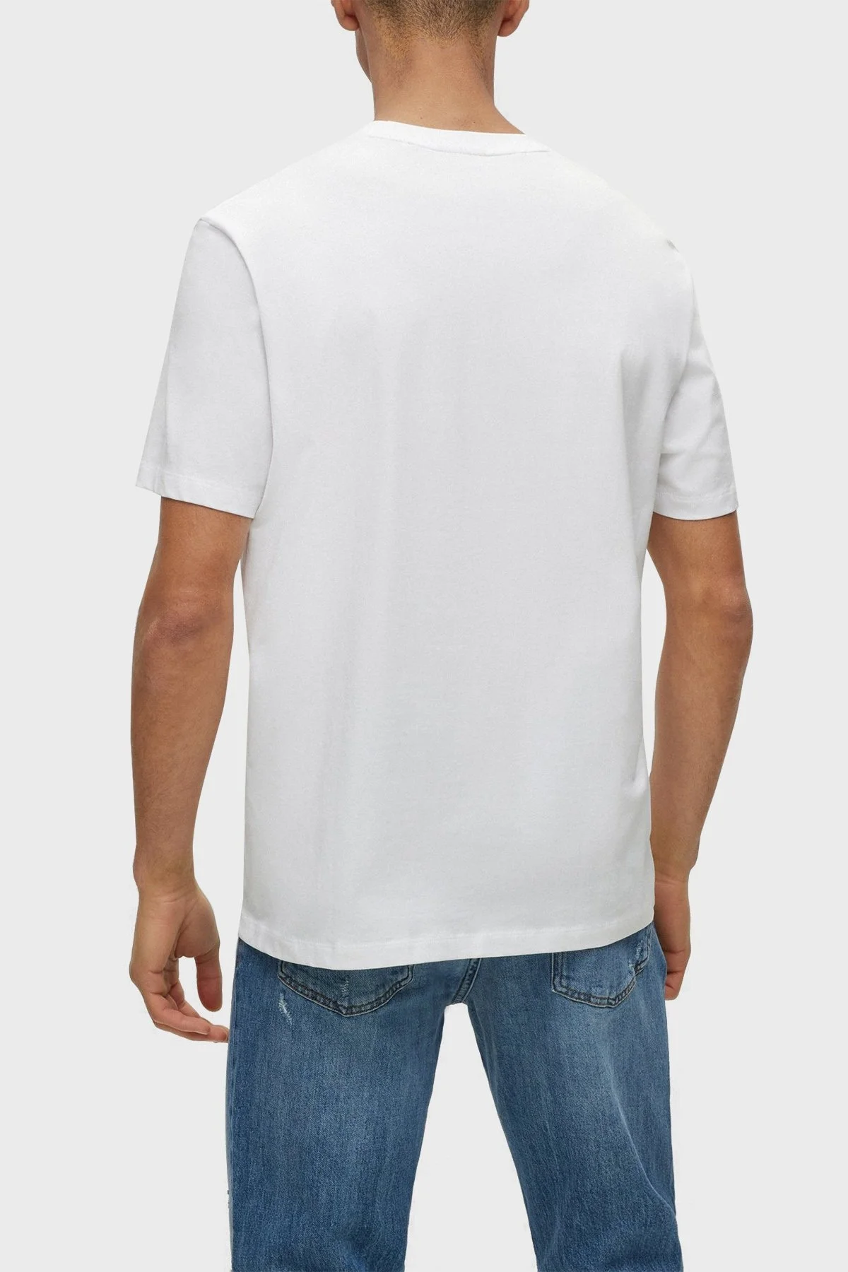 Hugo Baskılı Relaxed Fit Pamuklu Jarse Erkek T Shirt 50491814 100 BEYAZ - 3