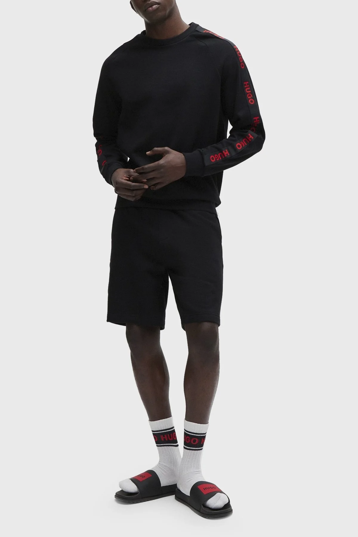 Hugo Belden Bağlamalı Pamuklu Regular Fit Erkek Short 50496996 001 SİYAH - 2