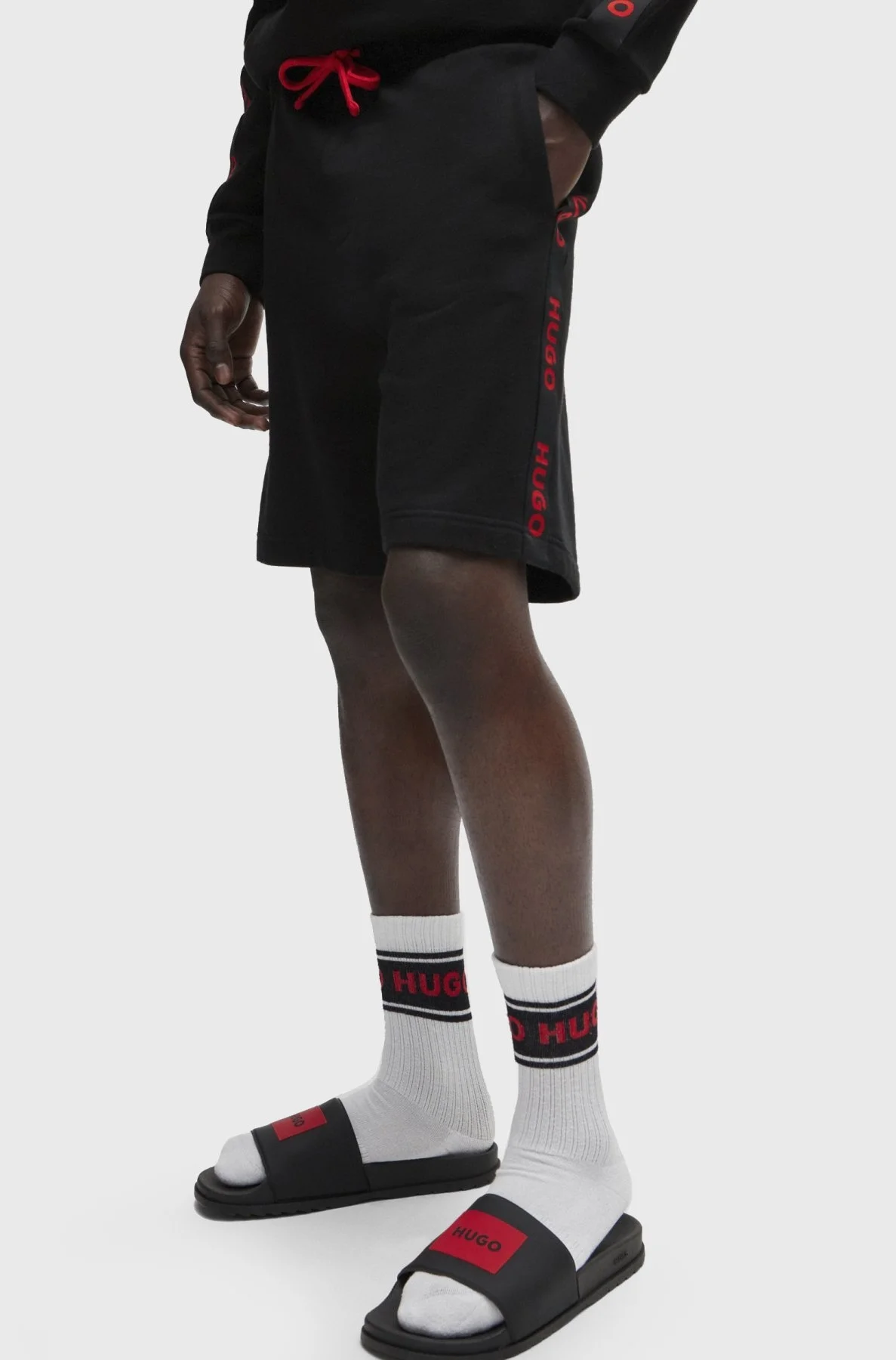 Hugo Belden Bağlamalı Pamuklu Regular Fit Erkek Short 50496996 001 SİYAH - 4