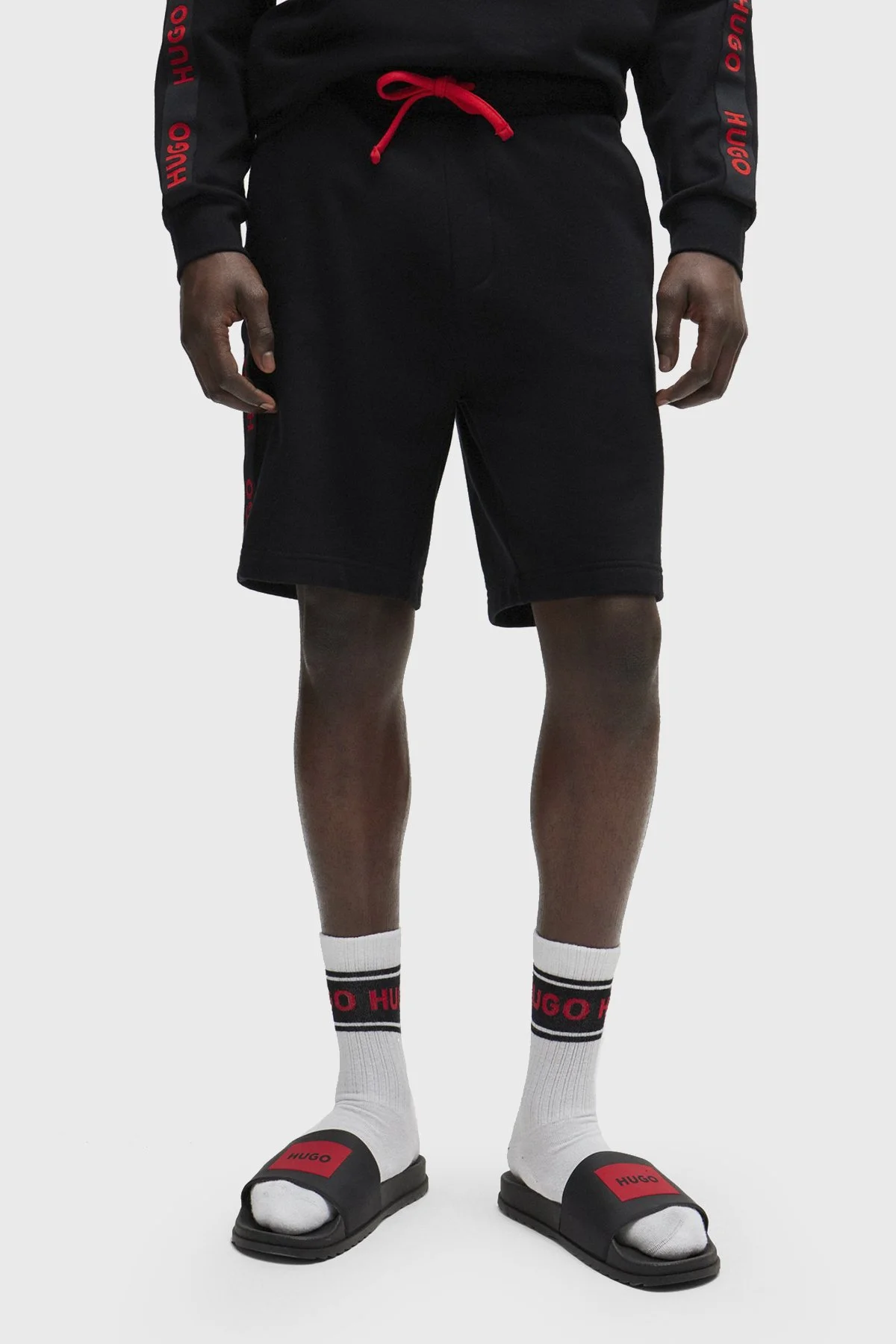 Hugo Belden Bağlamalı Pamuklu Regular Fit Erkek Short 50496996 001 SİYAH - 1