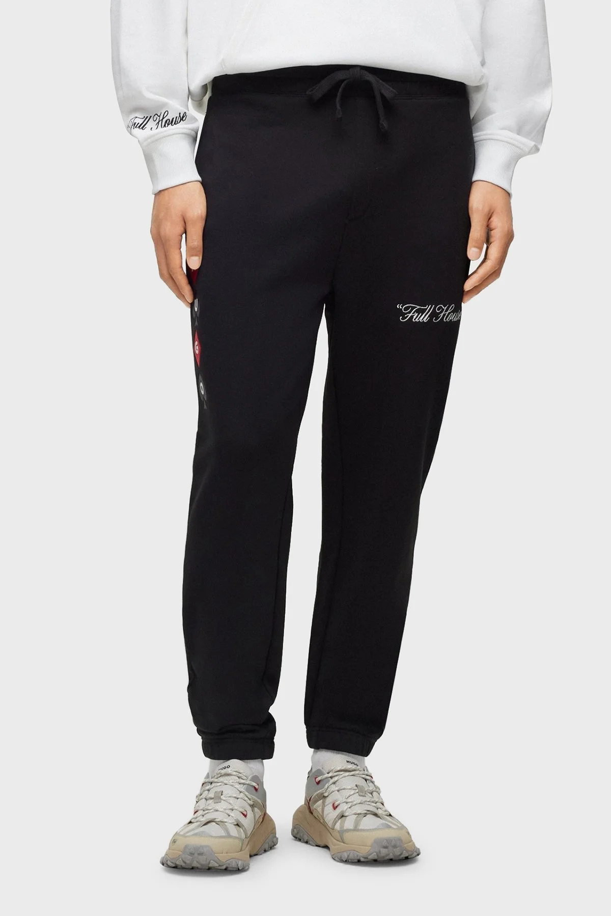 Hugo Belden Bağlamalı Relaxed Fit Pamuklu Spor Erkek Pantolon 50499743 001 SİYAH - 1