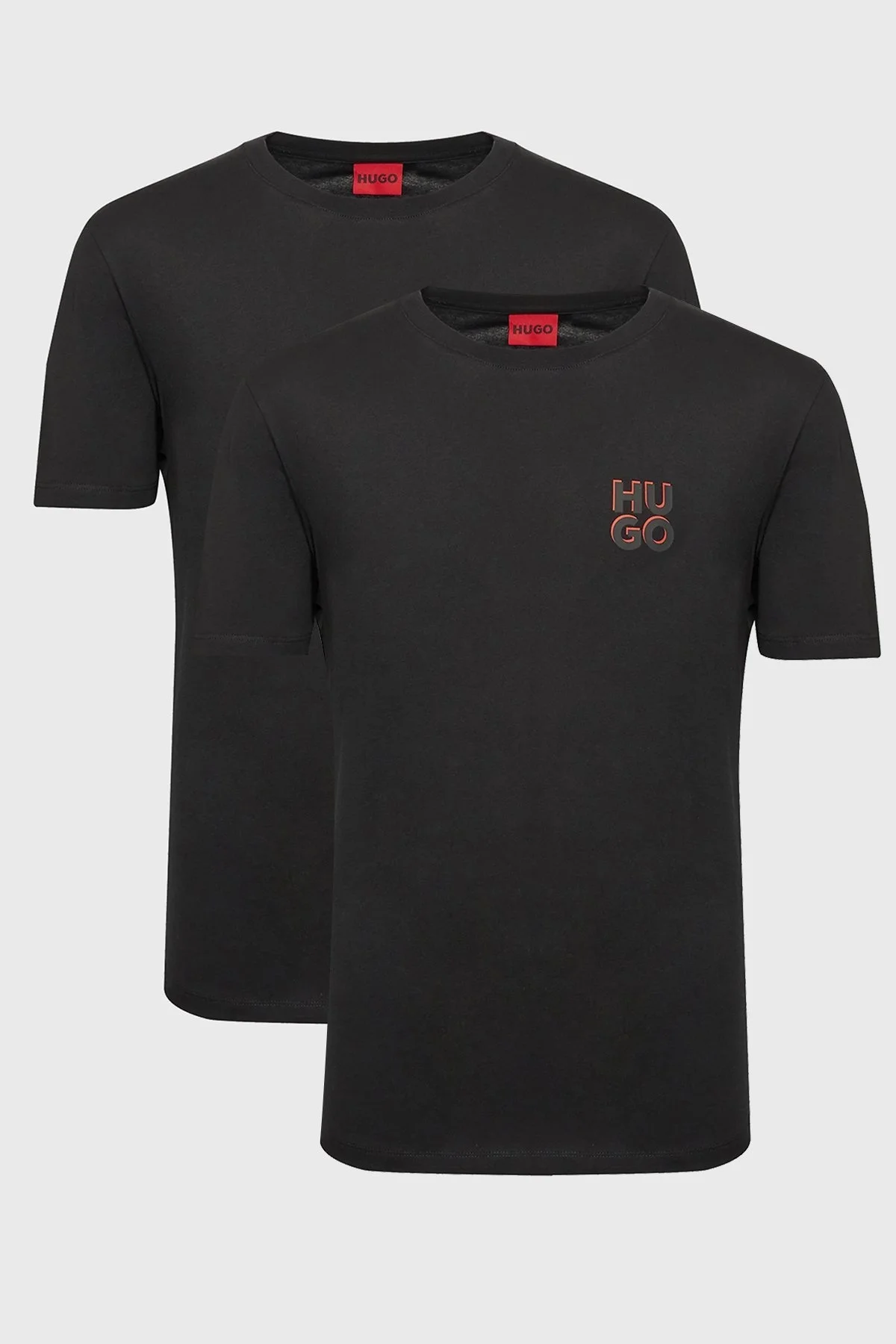 Hugo Bisiklet Yaka % 100 Pamuk Regular Fit 2 Pack Erkek T Shirt 50492550 001 SİYAH - 1