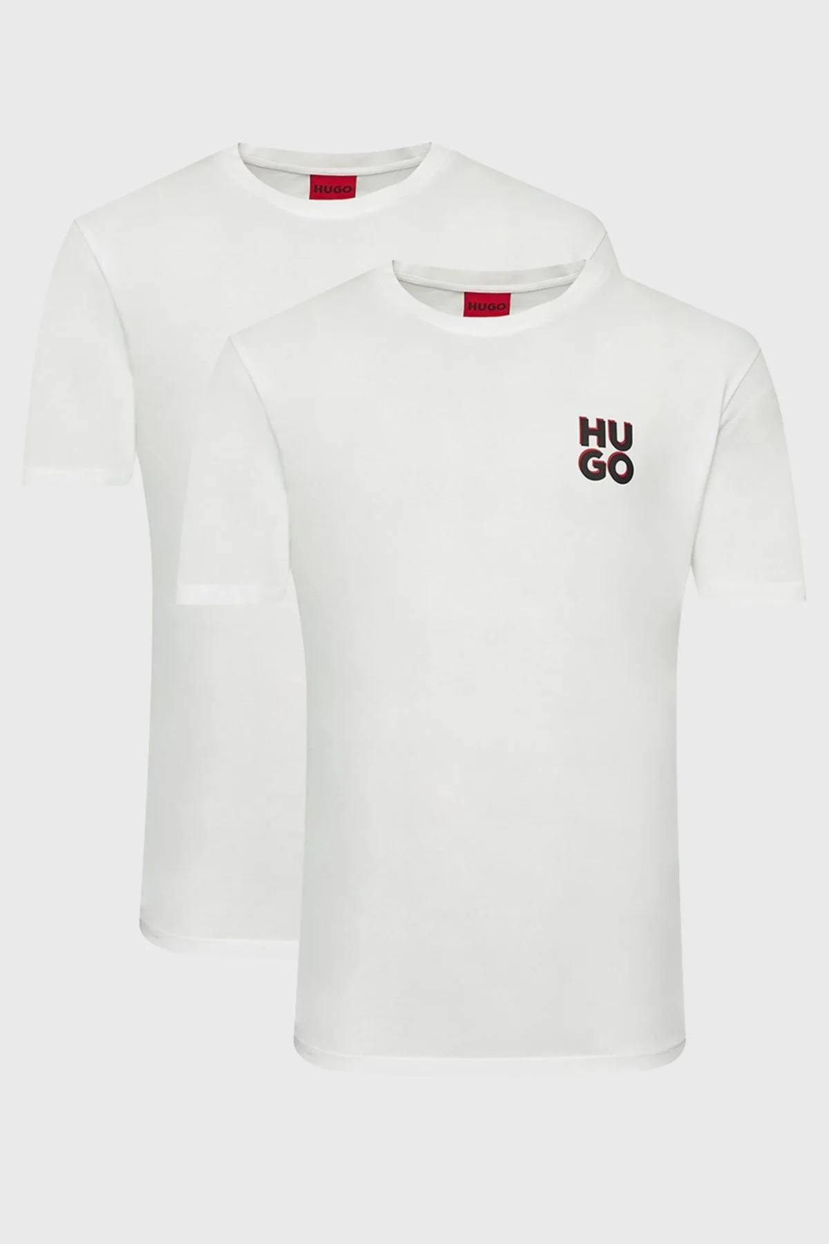 Hugo Bisiklet Yaka % 100 Pamuk Regular Fit 2 Pack Erkek T Shirt 50492550 100 BEYAZ - 1