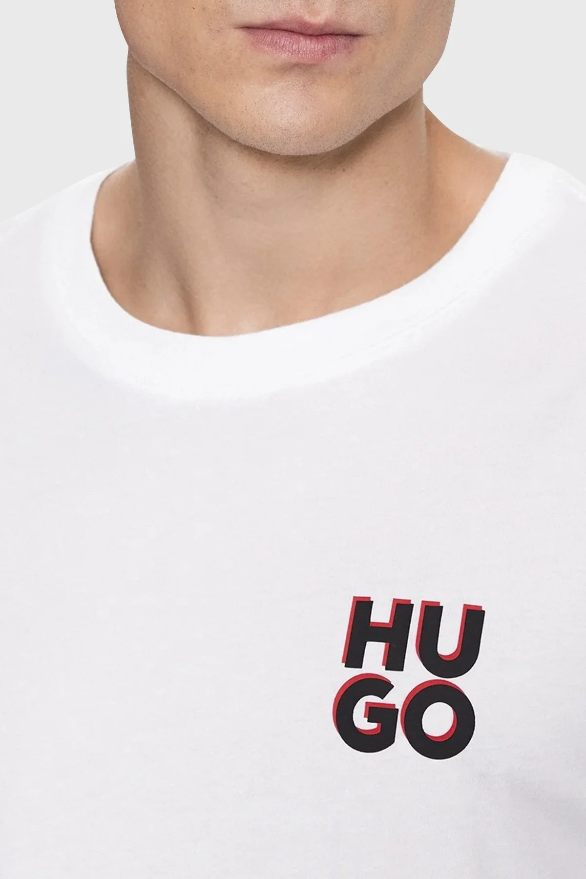 Hugo Bisiklet Yaka % 100 Pamuk Regular Fit 2 Pack Erkek T Shirt 50492550 100 BEYAZ - 5