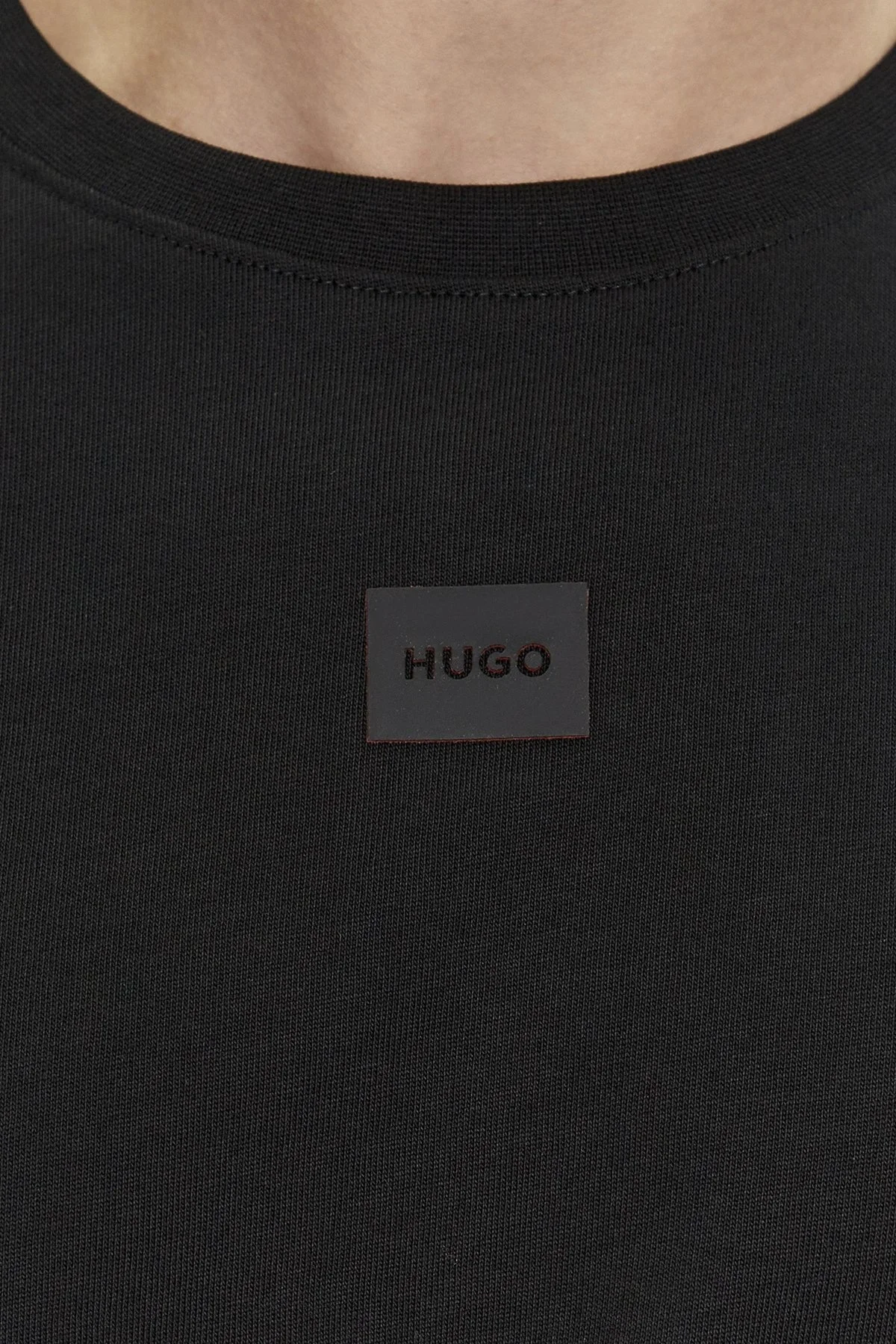 Hugo Bisiklet Yaka % 100 Pamuk Regular Fit Erkek T Shirt 50505033 001 SİYAH - 4