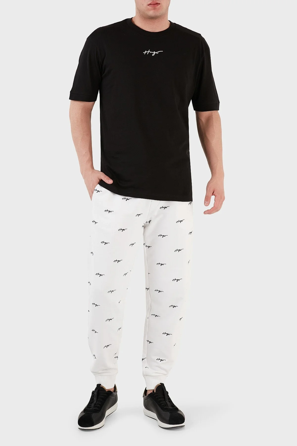 Hugo Bisiklet Yaka % 100 Pamuk Relaxed Fit Erkek T Shirt 50486471 001 SİYAH - 3