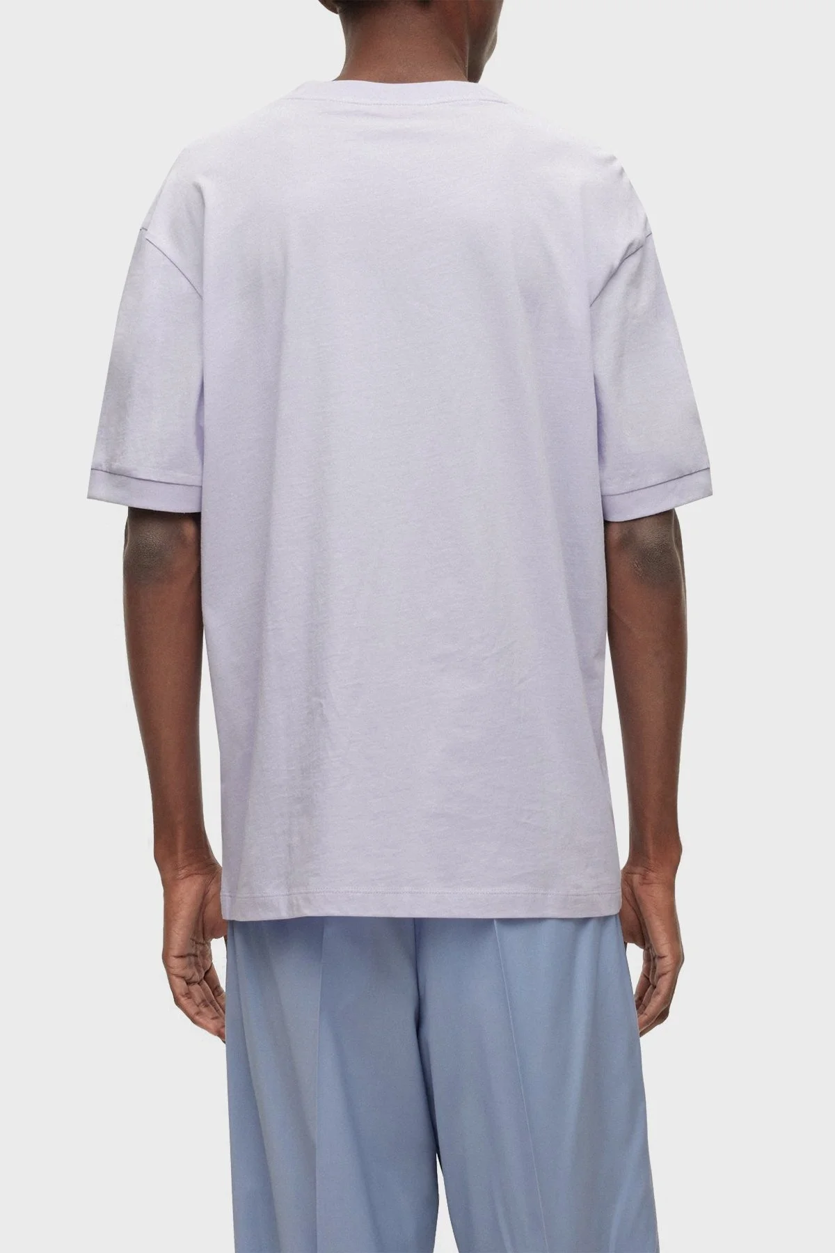 Hugo Bisiklet Yaka % 100 Pamuk Relaxed Fit Erkek T Shirt 50486471 535 LİLA - 3