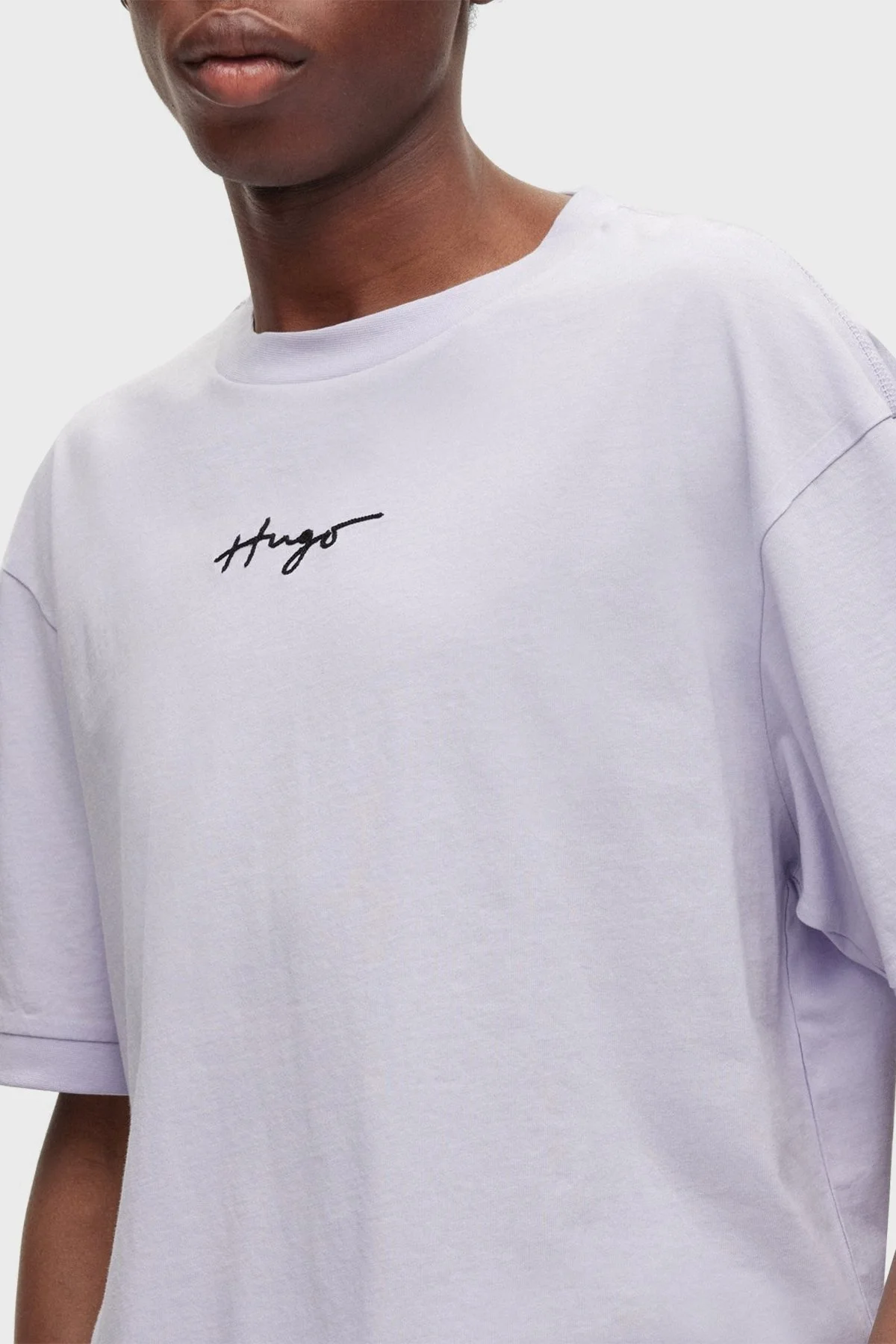 Hugo Bisiklet Yaka % 100 Pamuk Relaxed Fit Erkek T Shirt 50486471 535 LİLA - 4