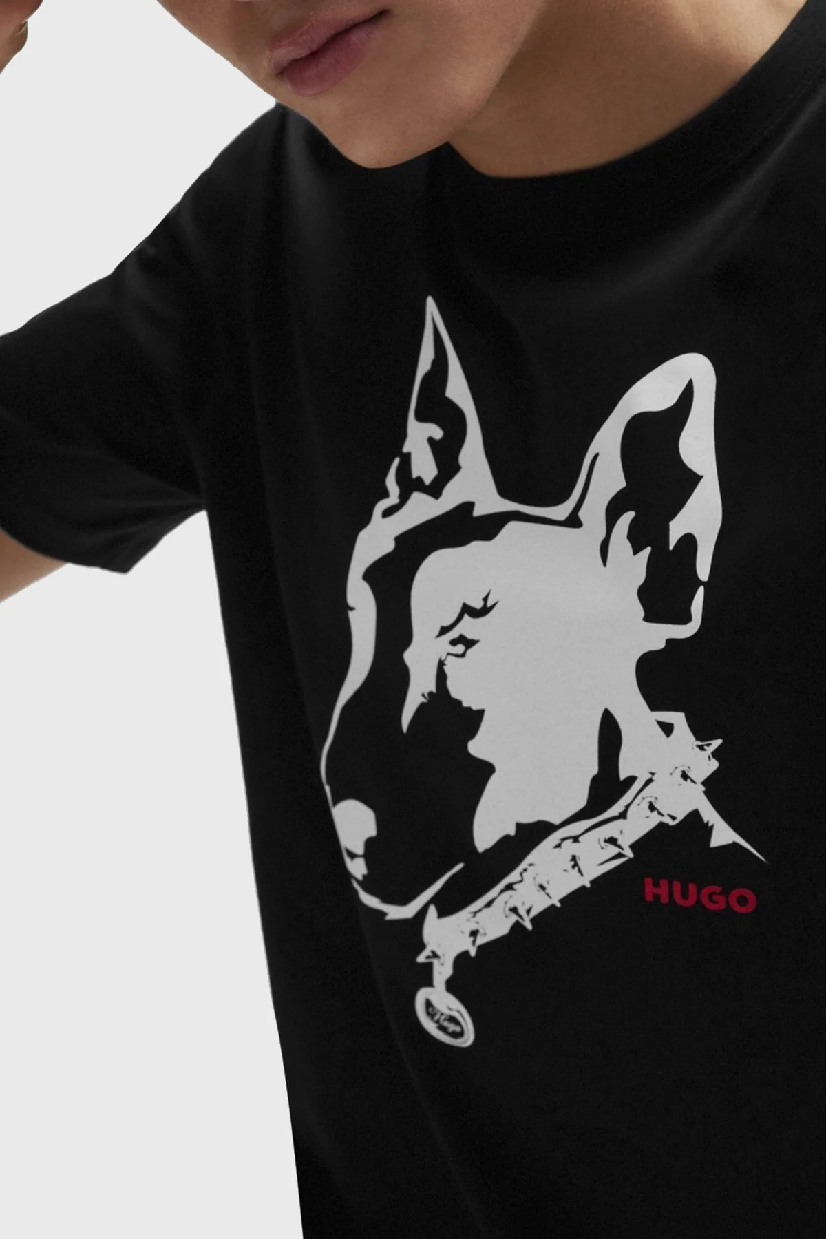 Hugo Bisiklet Yaka Regular Fit Pamuklu Jarse Erkek T Shirt 50504916 001 SİYAH - 2