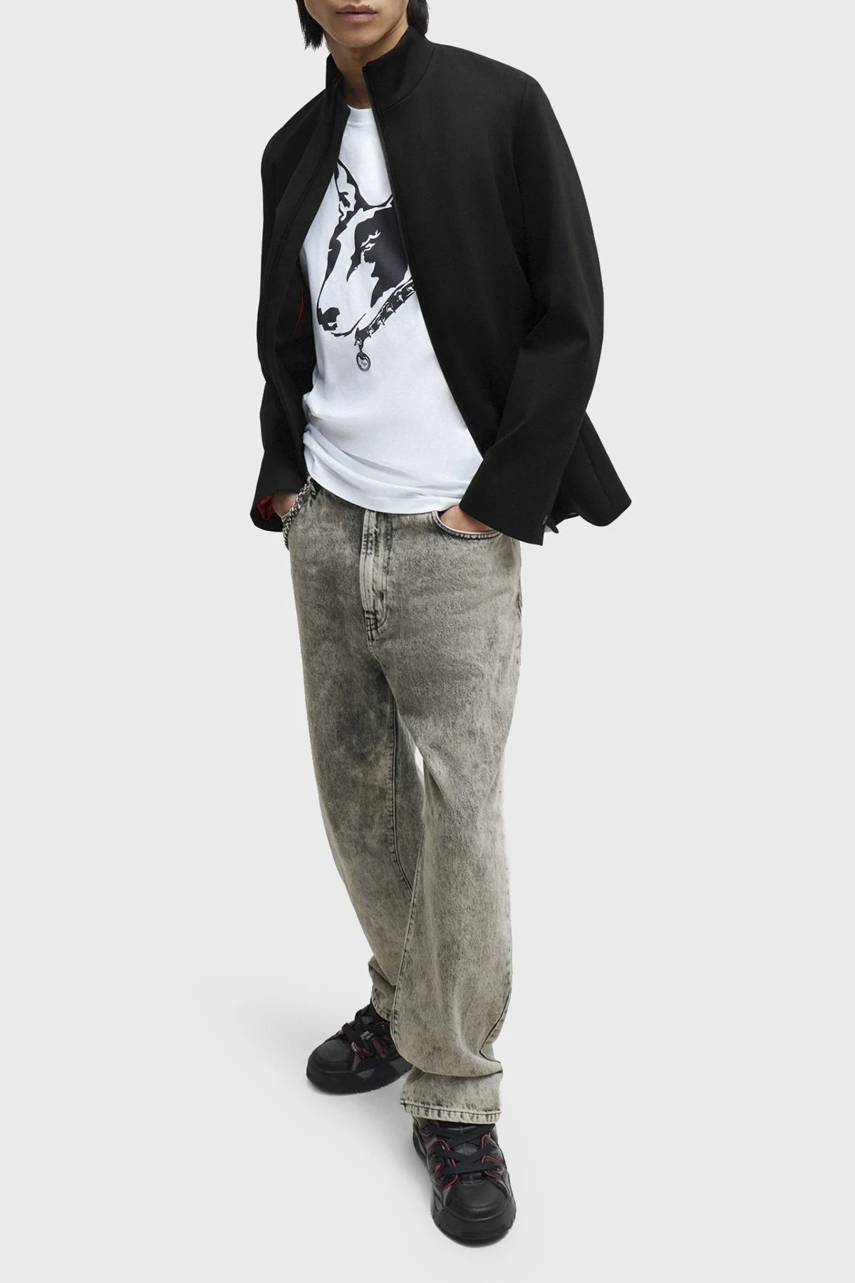 Hugo Bisiklet Yaka Regular Fit Pamuklu Jarse Erkek T Shirt 50504916 100 BEYAZ - 7