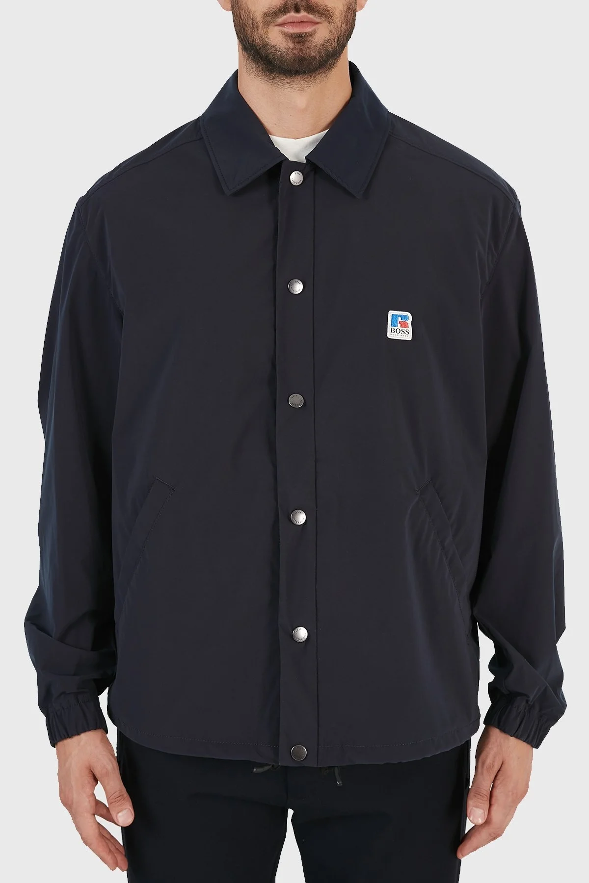 Hugo Boss Relaxed Fit Cepli % 100 Pamuk Erkek Ceket 50455704 404 LACİVERT - 1