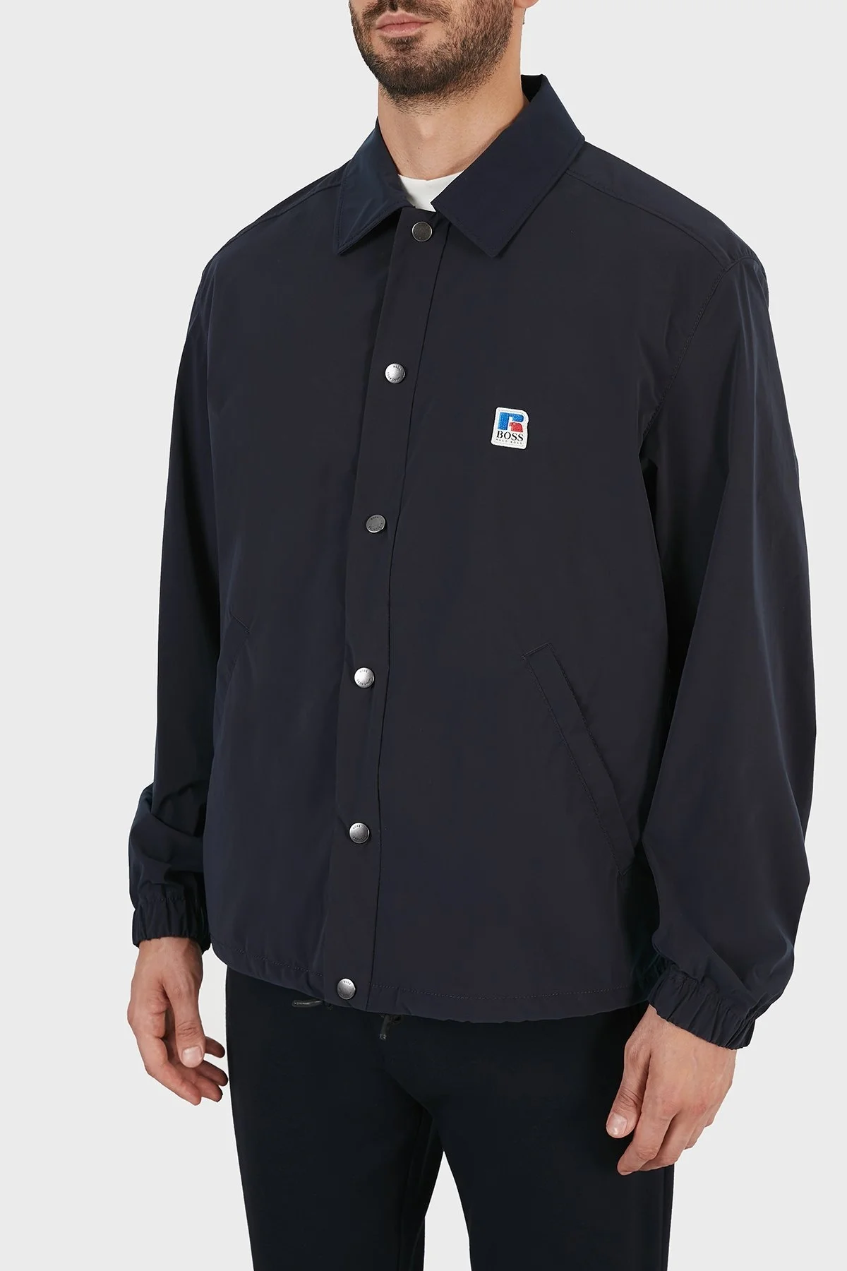 Hugo Boss Relaxed Fit Cepli % 100 Pamuk Erkek Ceket 50455704 404 LACİVERT - 3