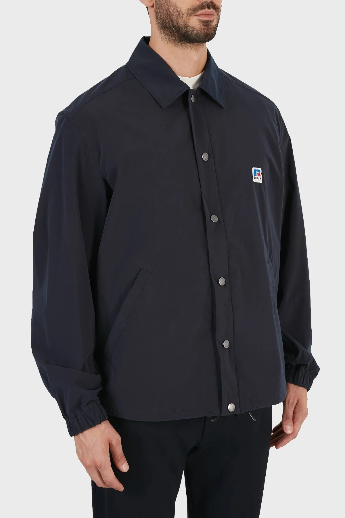 Hugo Boss Relaxed Fit Cepli % 100 Pamuk Erkek Ceket 50455704 404 LACİVERT - 4