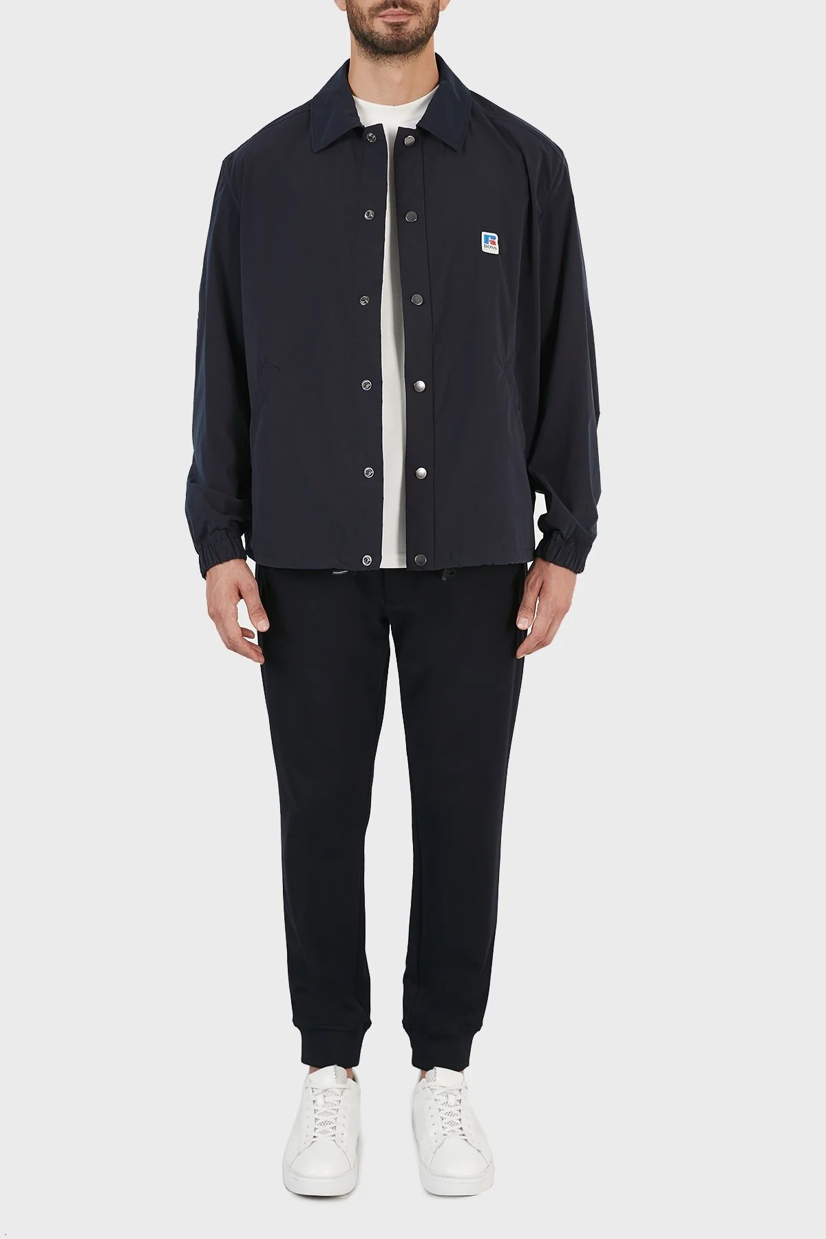 Hugo Boss Relaxed Fit Cepli % 100 Pamuk Erkek Ceket 50455704 404 LACİVERT - 5