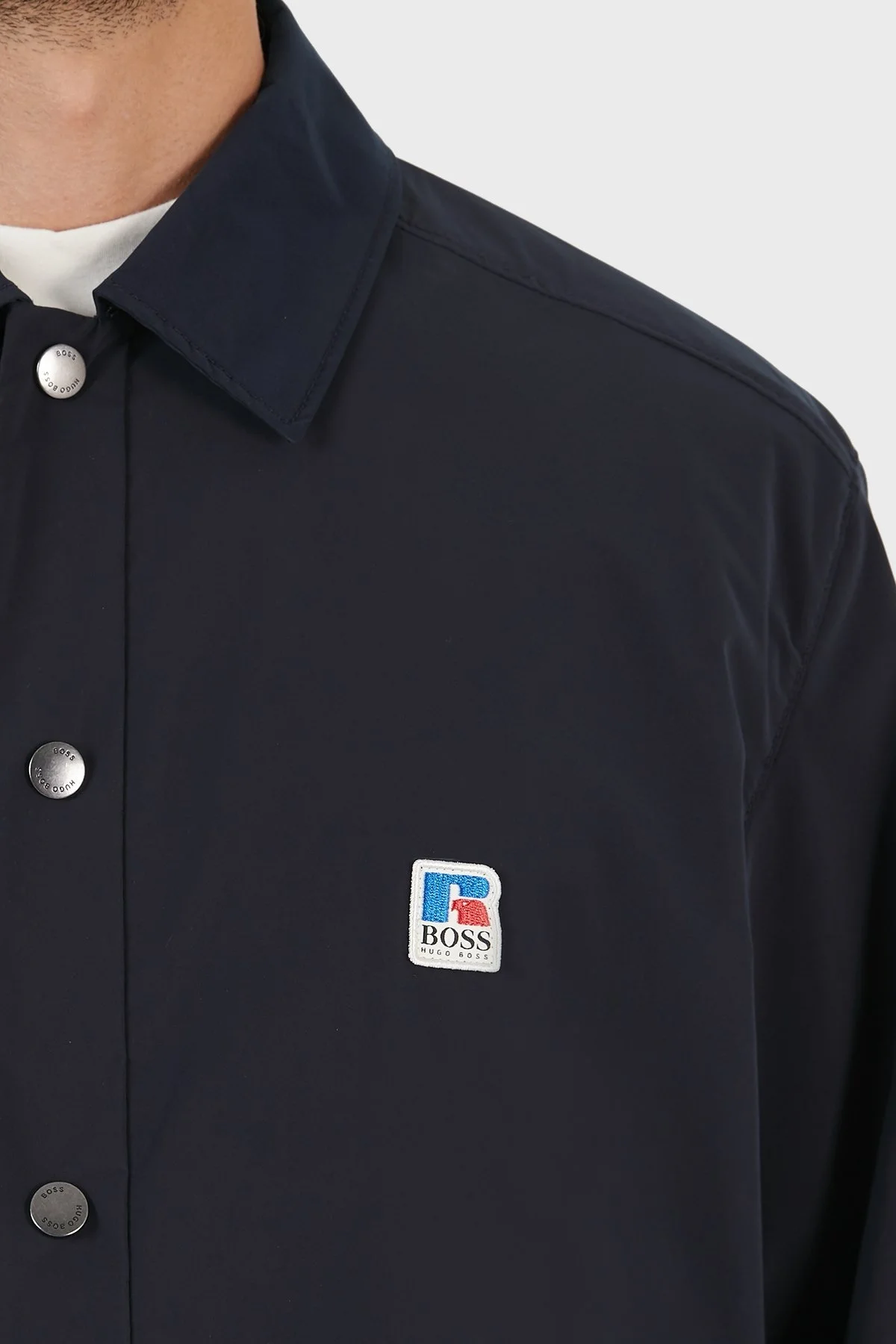 Hugo Boss Relaxed Fit Cepli % 100 Pamuk Erkek Ceket 50455704 404 LACİVERT - 6