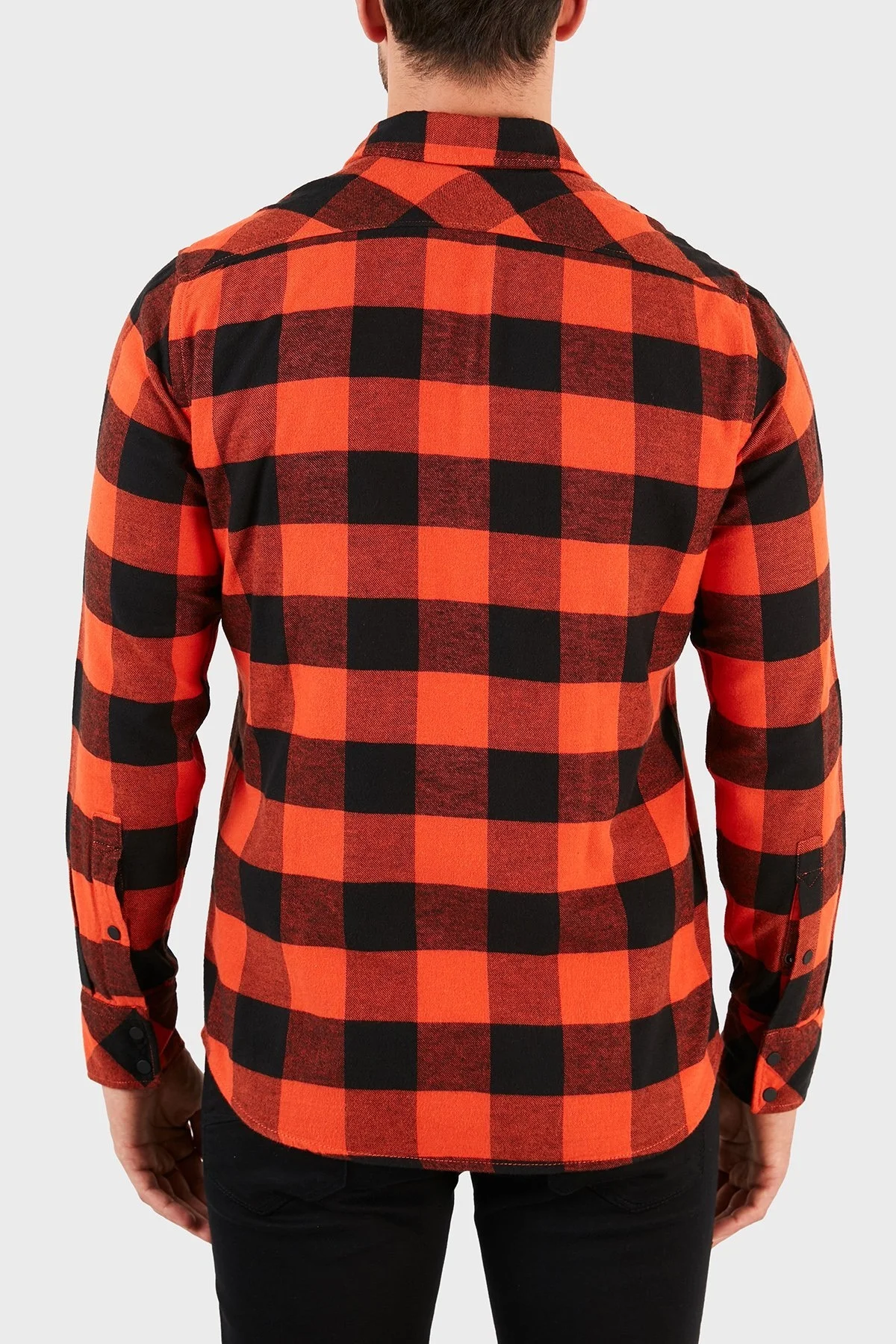 Hugo Boss Ekoseli Cepli % 100 Pamuk Regular Fit Erkek Gömlek 50457778 821 SİYAH-KIRMIZI - 2