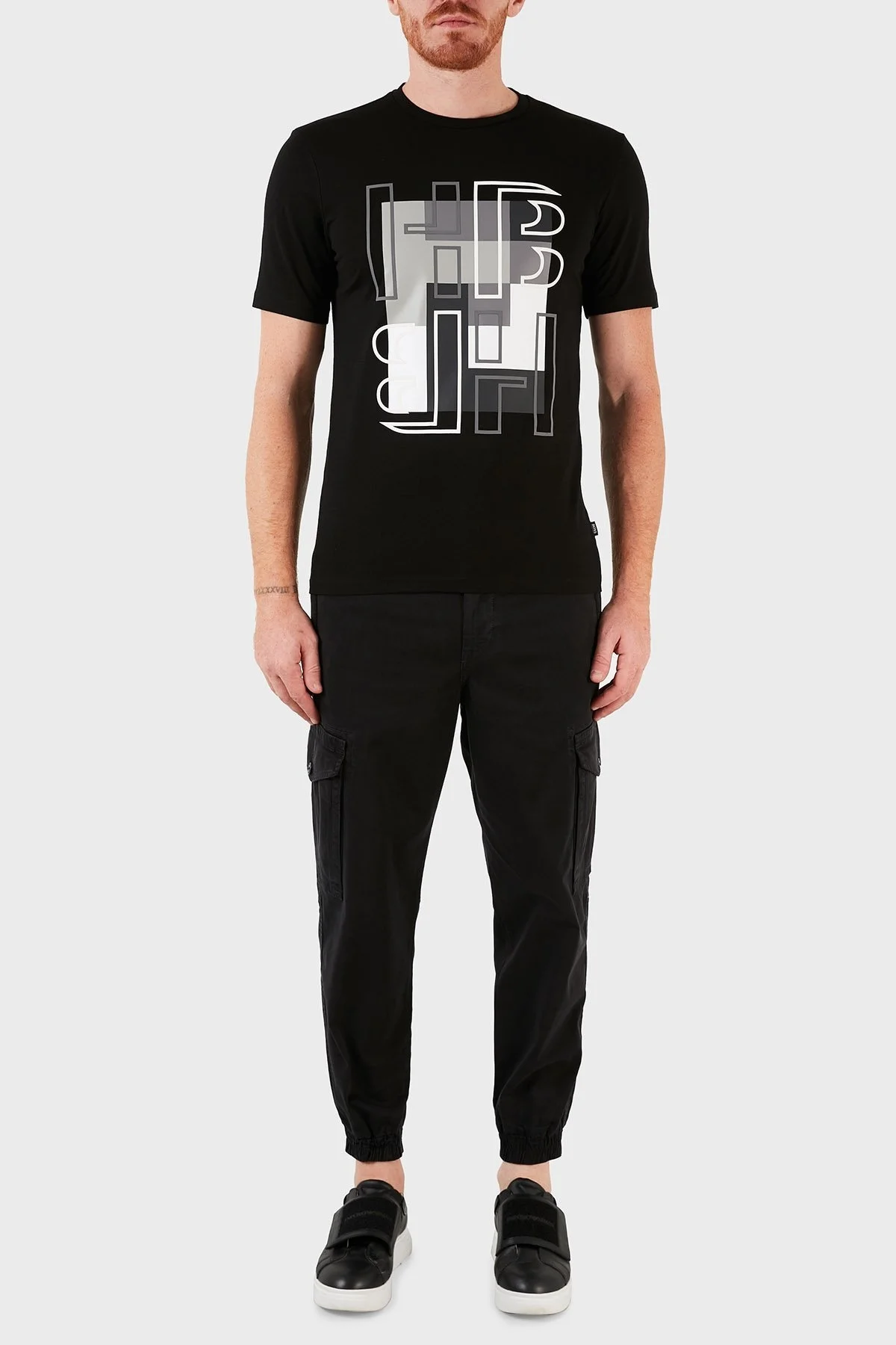 Hugo Boss Streç Pamuklu Relaxed Fit Kargo Erkek Pantolon 50456791 001 SİYAH - 1