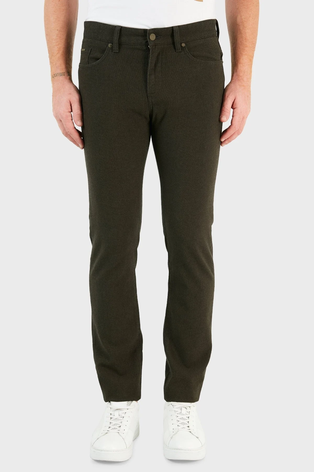 Hugo Boss Pamuklu Slim Fit Erkek Pantolon 50458270 308 HAKİ - 2