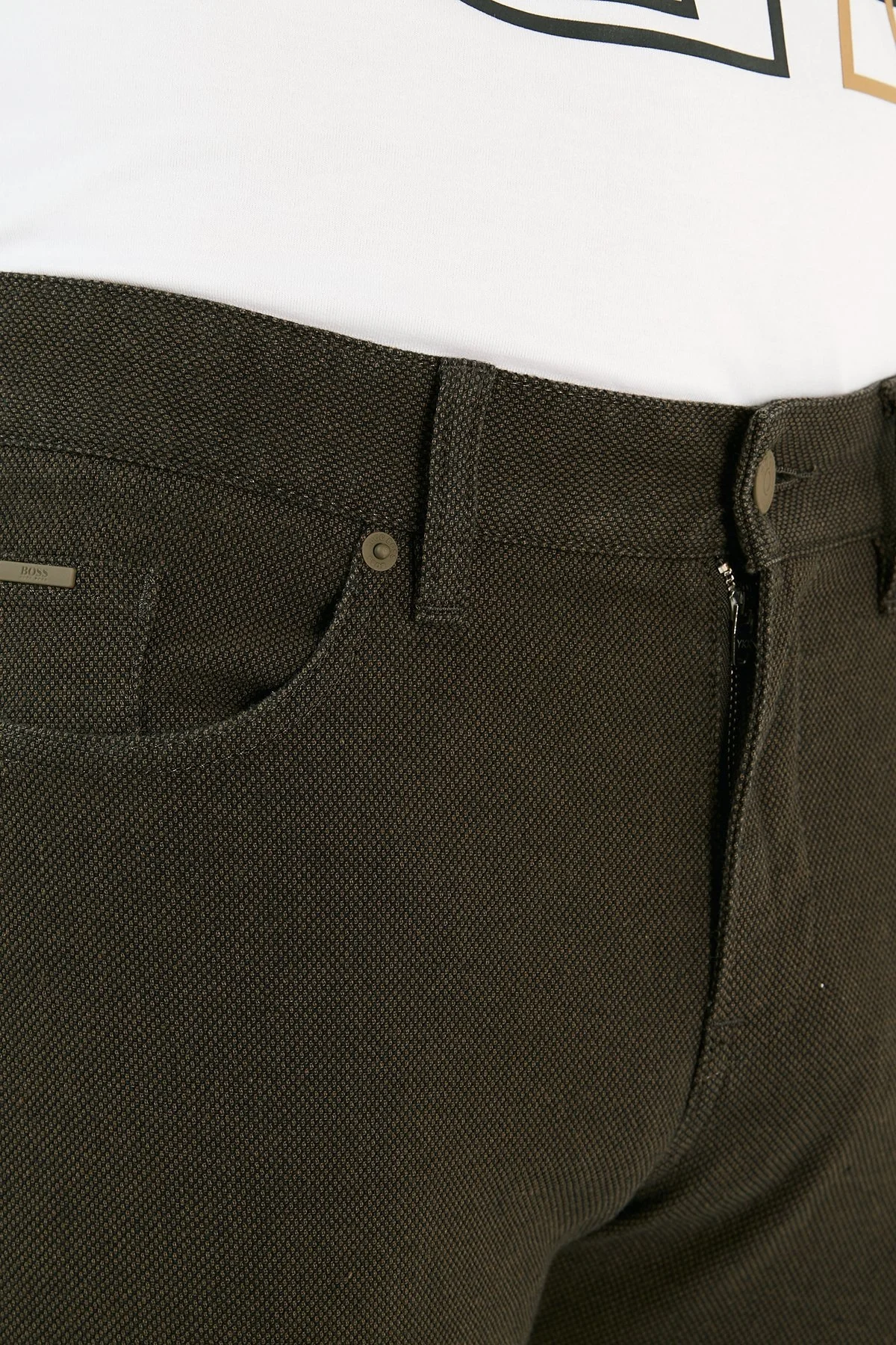 Hugo Boss Pamuklu Slim Fit Erkek Pantolon 50458270 308 HAKİ - 5