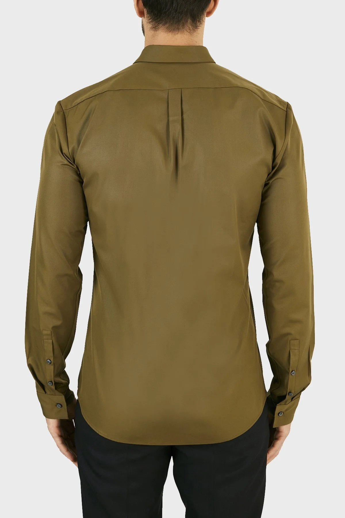 Hugo Boss Extra Slim Fit % 100 Pamuk Erkek Gömlek 50450179 355 HAKİ - 2