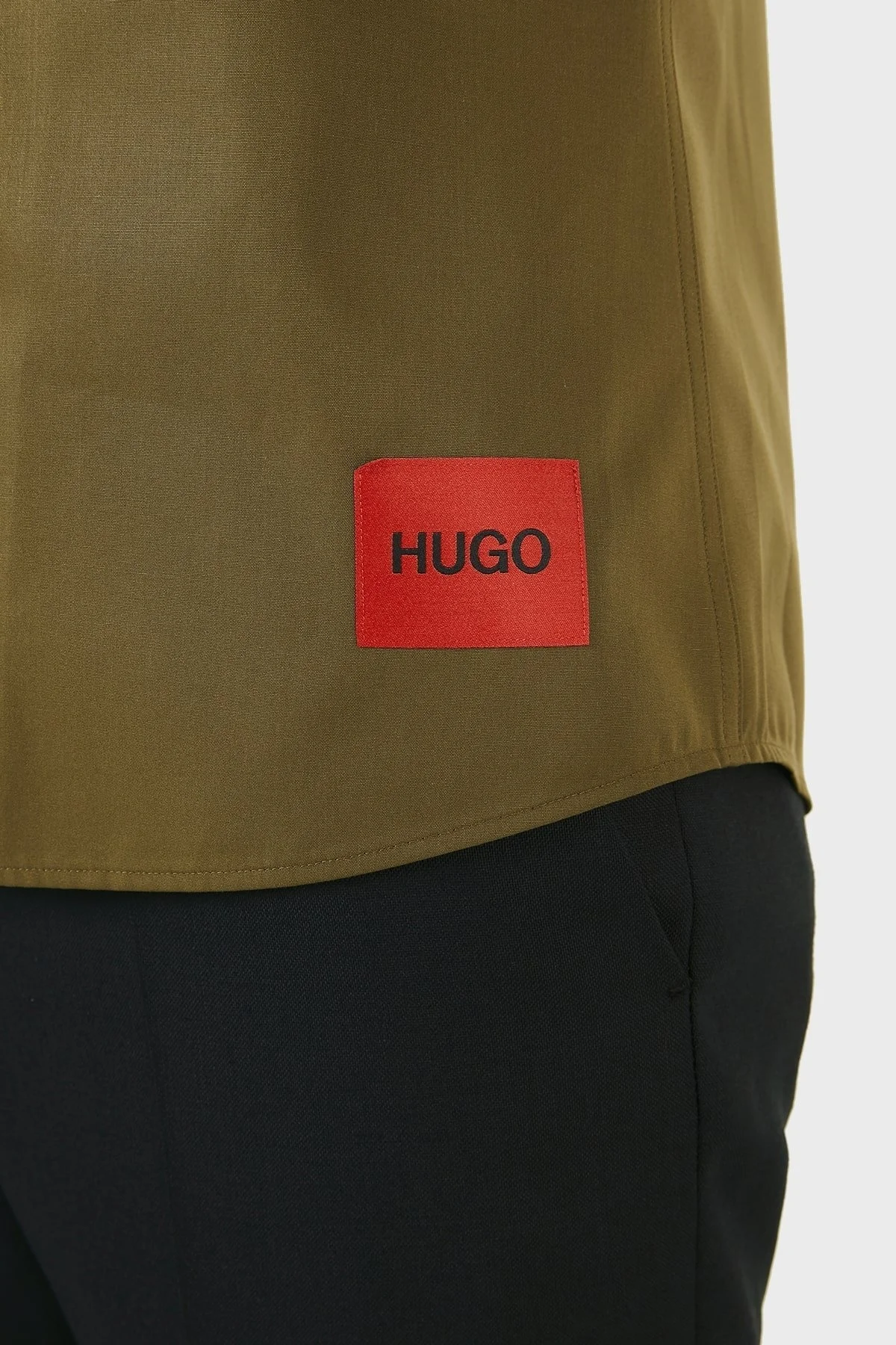 Hugo Boss Extra Slim Fit % 100 Pamuk Erkek Gömlek 50450179 355 HAKİ - 7