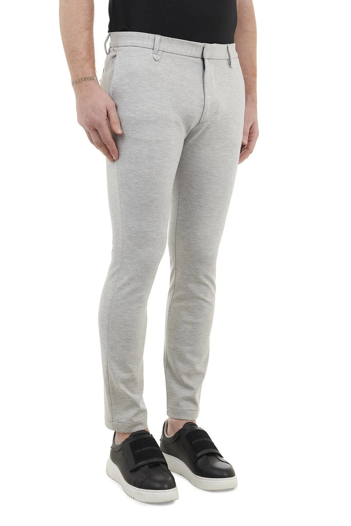 Hugo Boss Extra Slim Fit Cepli Erkek Pantolon 50437956 061 GRİ - 4