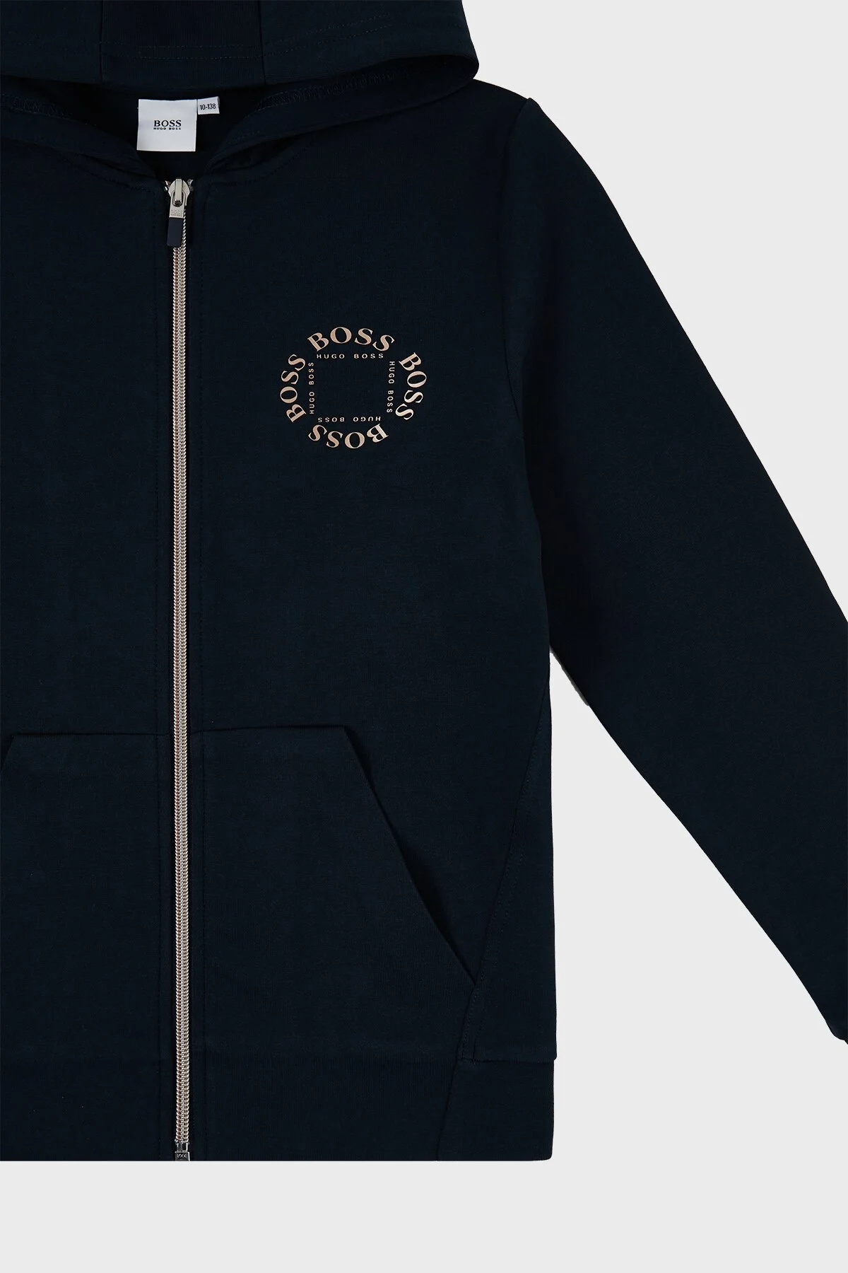 Hugo Boss Fermuarlı Kapüşonlu Çocuk 25L46 849 Sweat 25L46/849 MARINE LACİVERT - 3