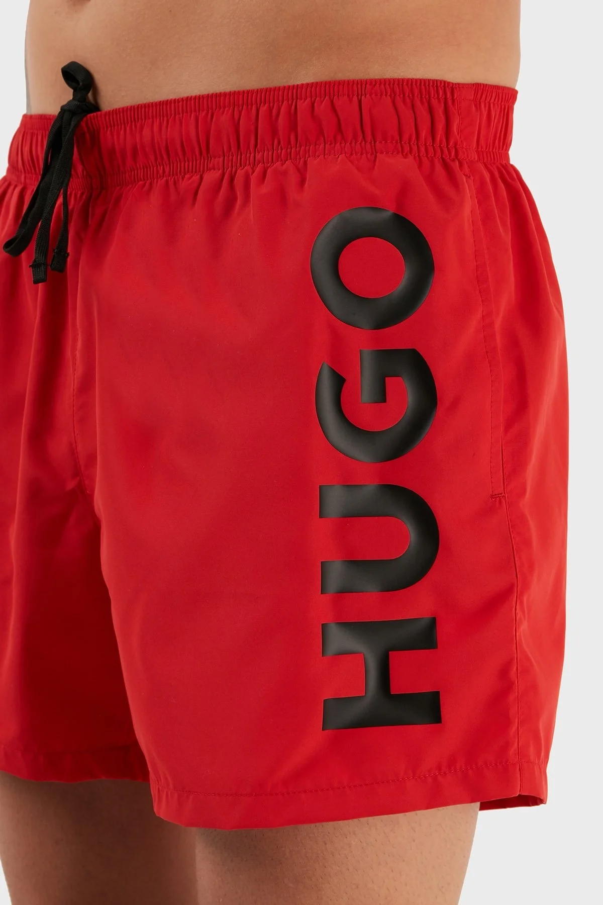 Hugo Boss Logolu Deniz Şort Belden Bağlamalı Erkek Mayo Short 9985000 KIRMIZI - 4
