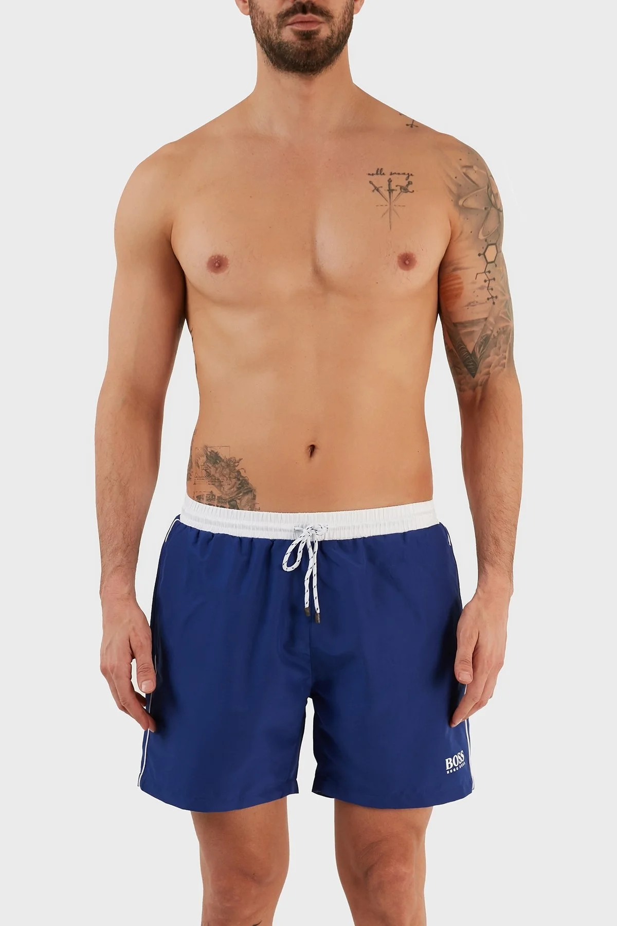 Hugo Boss Logolu Deniz Şort Belden Bağlamalı Erkek Mayo Short 9985001 SAKS - 1