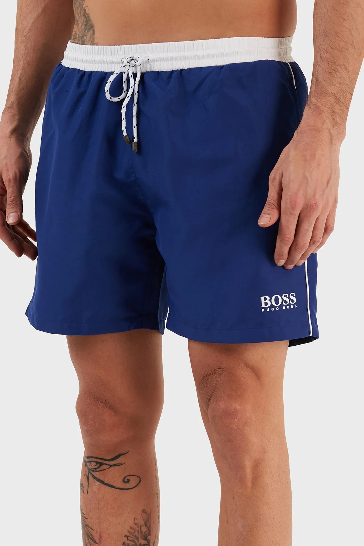 Hugo Boss Logolu Deniz Şort Belden Bağlamalı Erkek Mayo Short 9985001 SAKS - 3