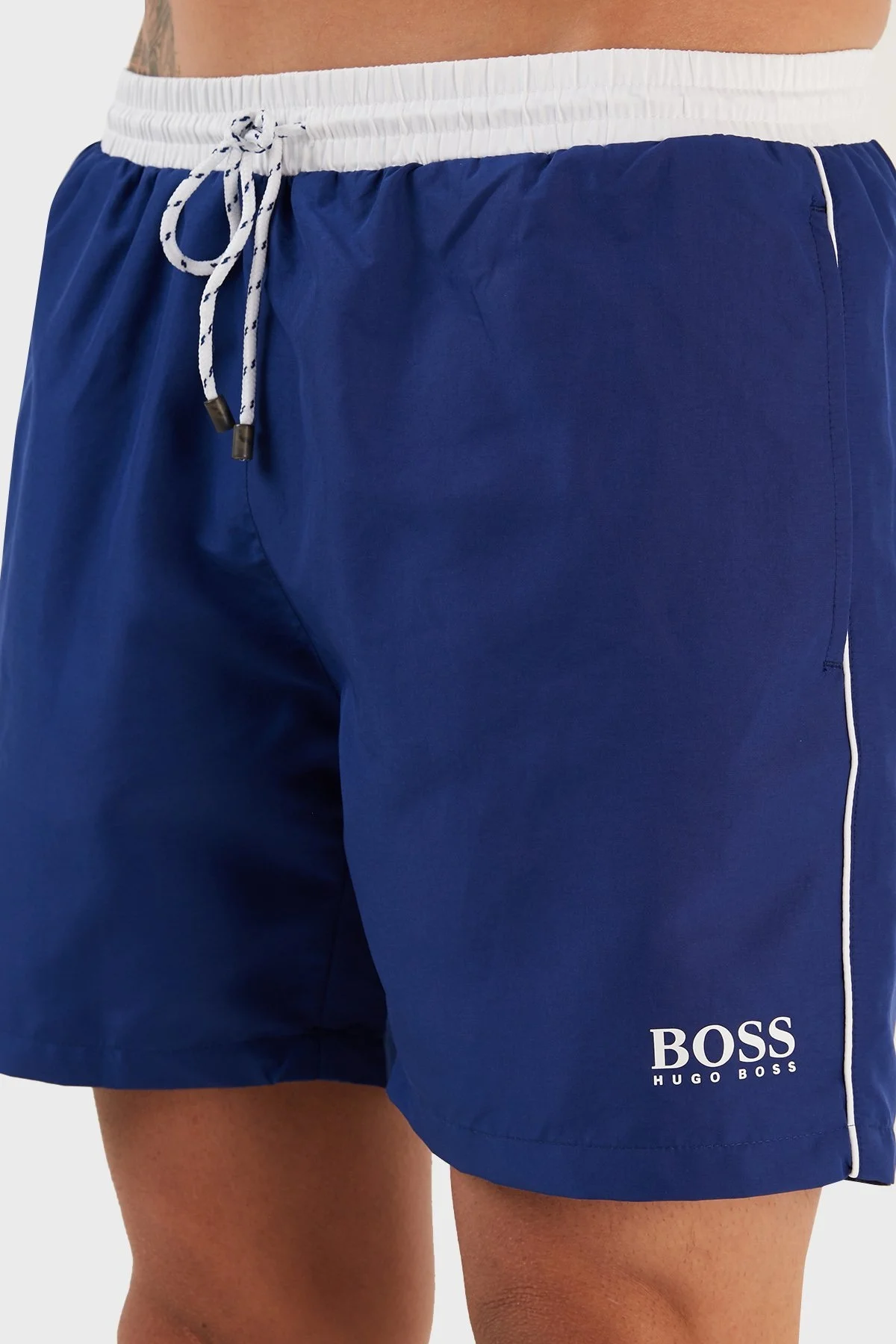 Hugo Boss Logolu Deniz Şort Belden Bağlamalı Erkek Mayo Short 9985001 SAKS - 6