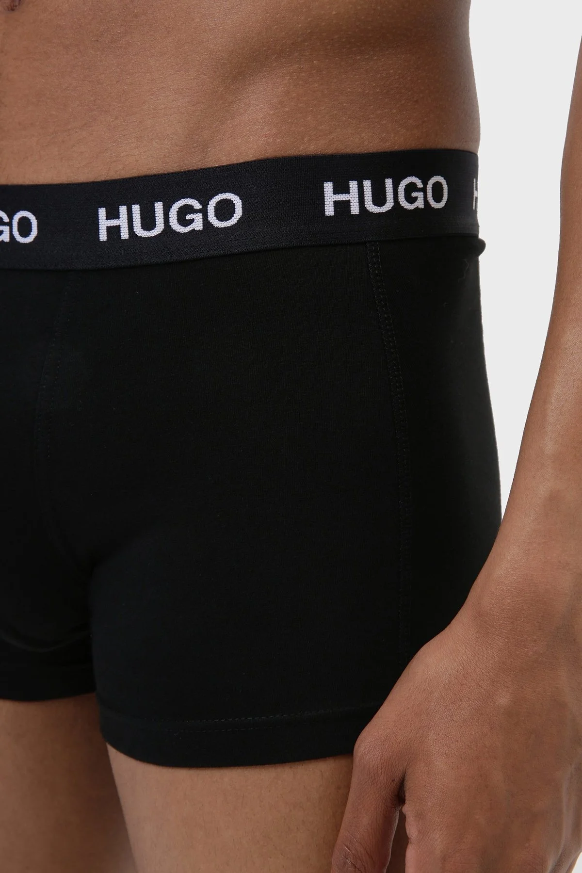 Hugo Pamuklu 3 Pack Erkek Boxer 50435463 001 SİYAH - 12