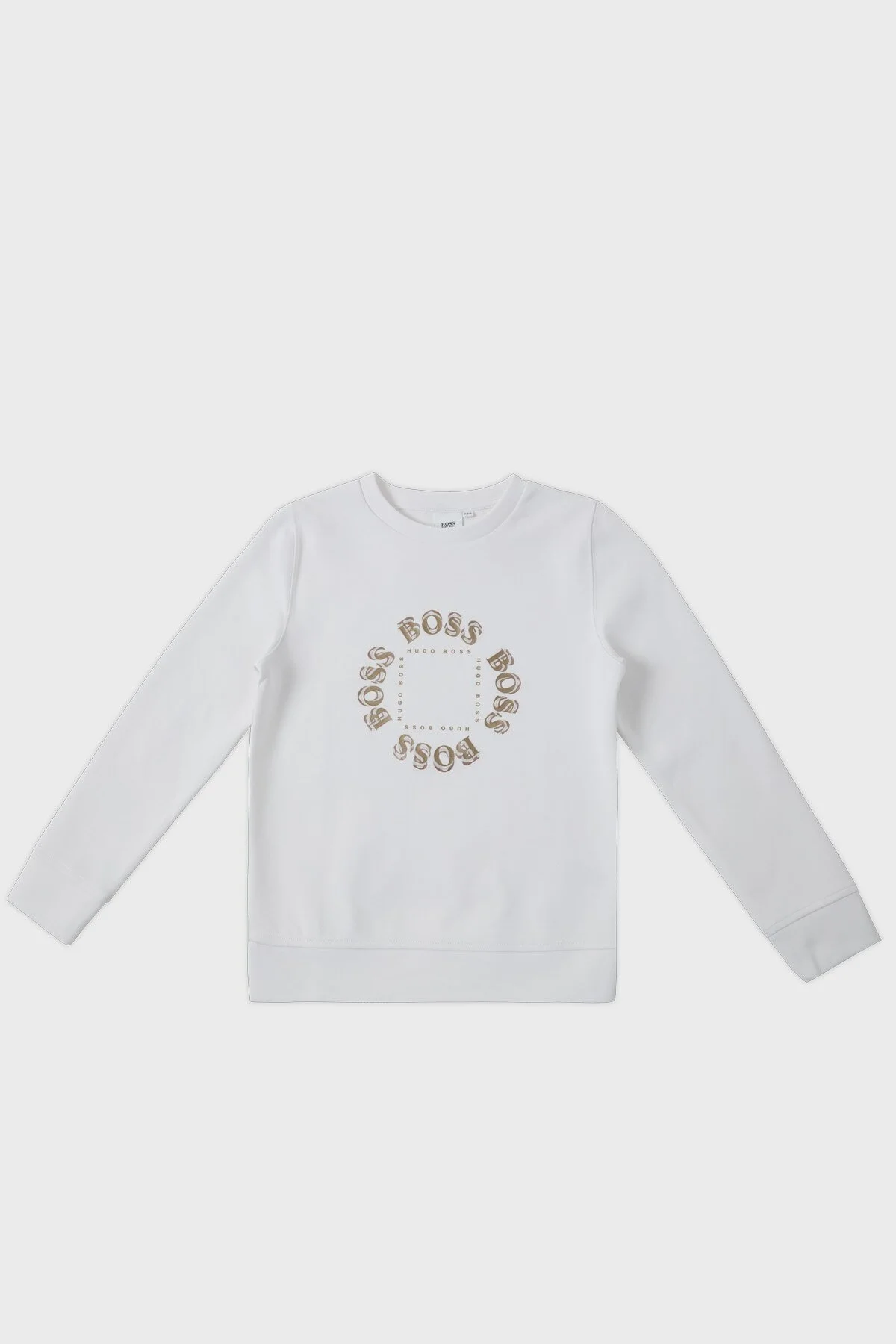 Hugo Boss Pamuklu Bisiklet Yaka Çocuk 25L39 10B Sweat 25L39/10B WHITE BEYAZ - 1