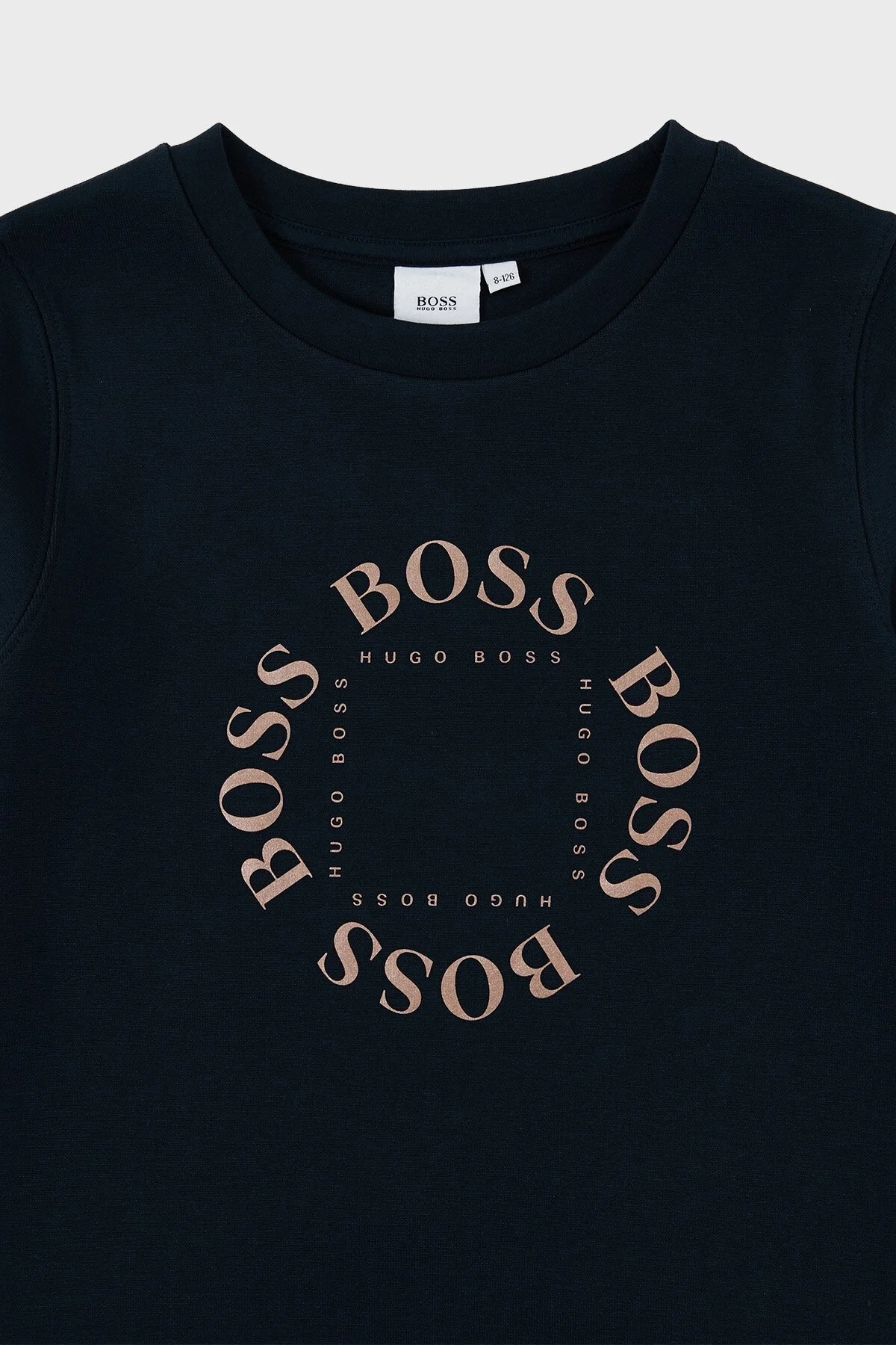 Hugo Boss Pamuklu Bisiklet Yaka Çocuk Sweat 25L39/849 MARINE LACİVERT - 3