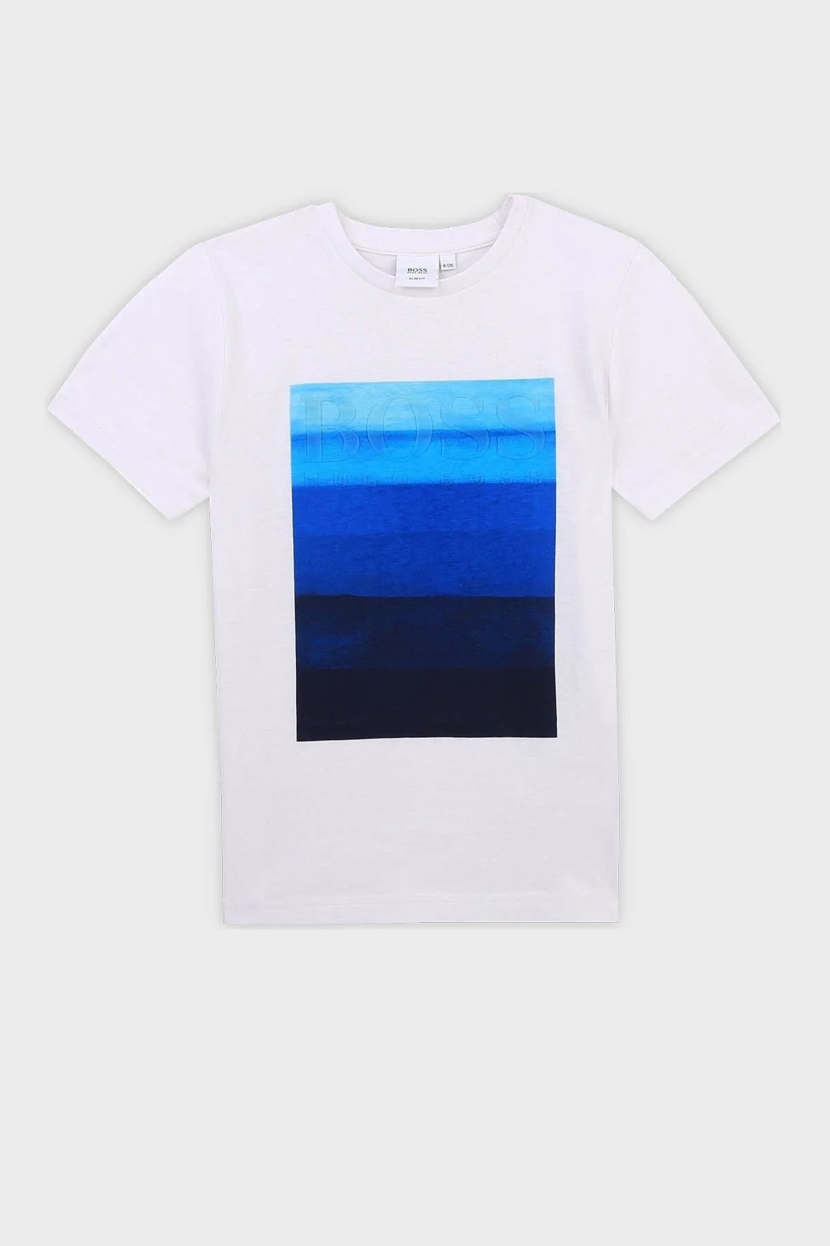 Hugo Boss Pamuklu Bisiklet Yaka Çocuk T Shirt 25L05/N48 WHITE NAVY BEYAZ-LACİVERT - 1