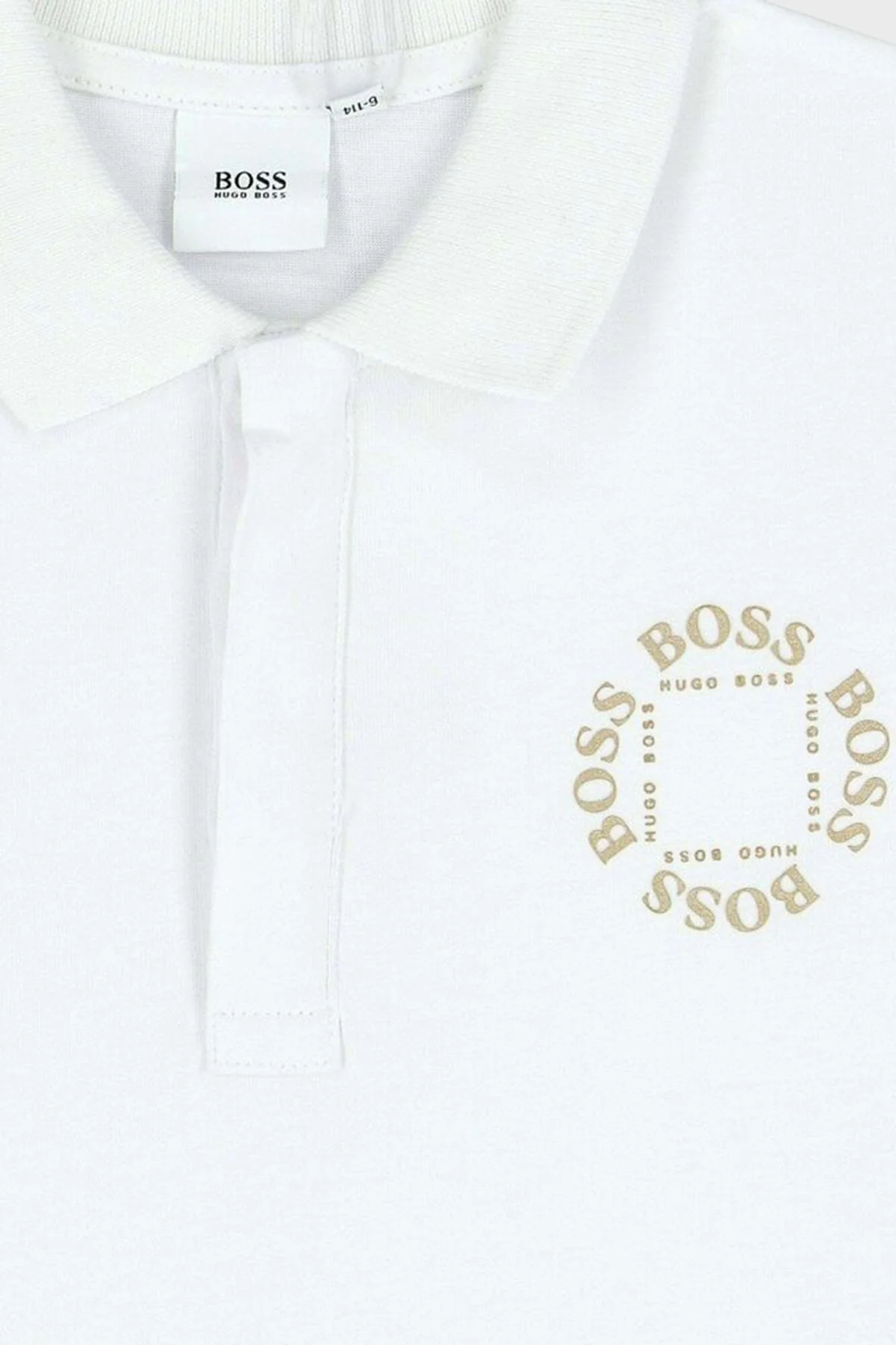 Hugo Boss Pamuklu Çocuk Polo Yaka T Shirt 25L16/10B WHITE BEYAZ - 3