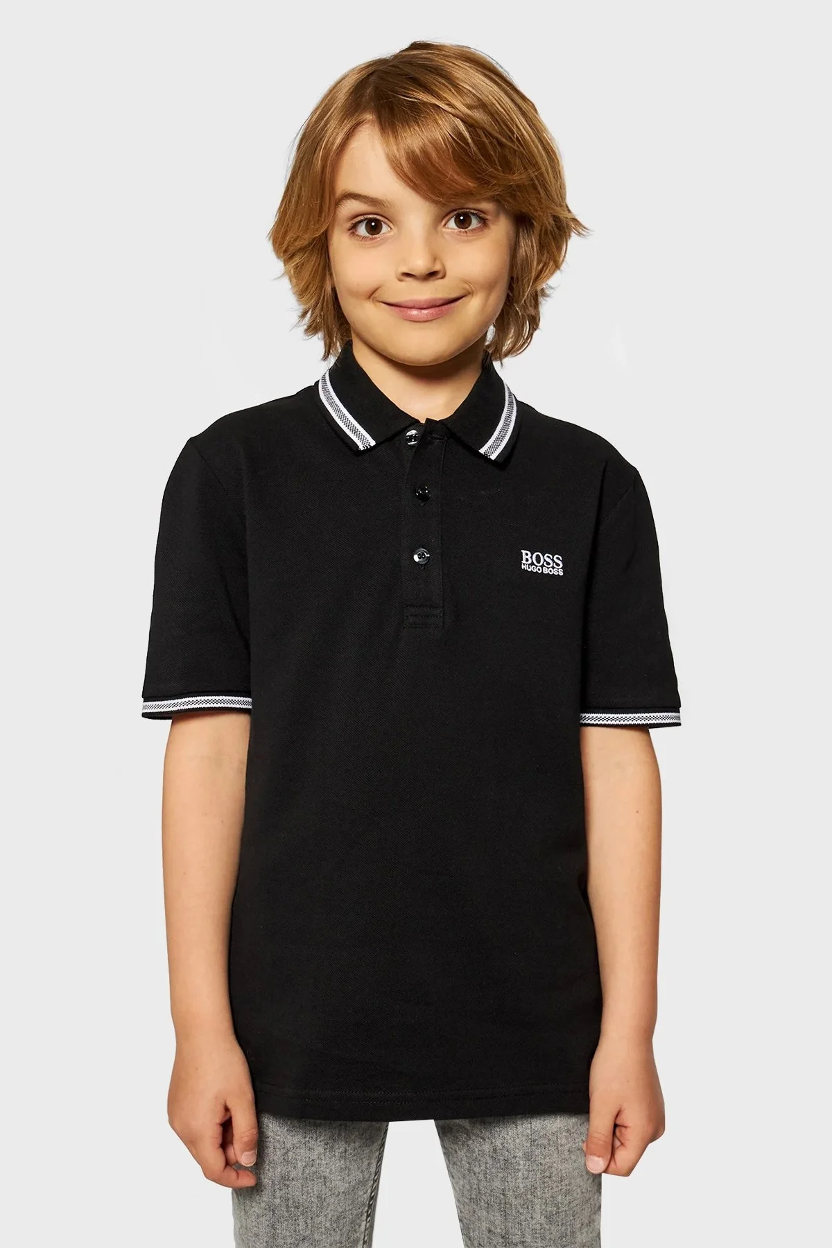 Hugo Boss Pamuklu Çocuk Polo Yaka T Shirt 25P12/09B BLACK SİYAH - 2