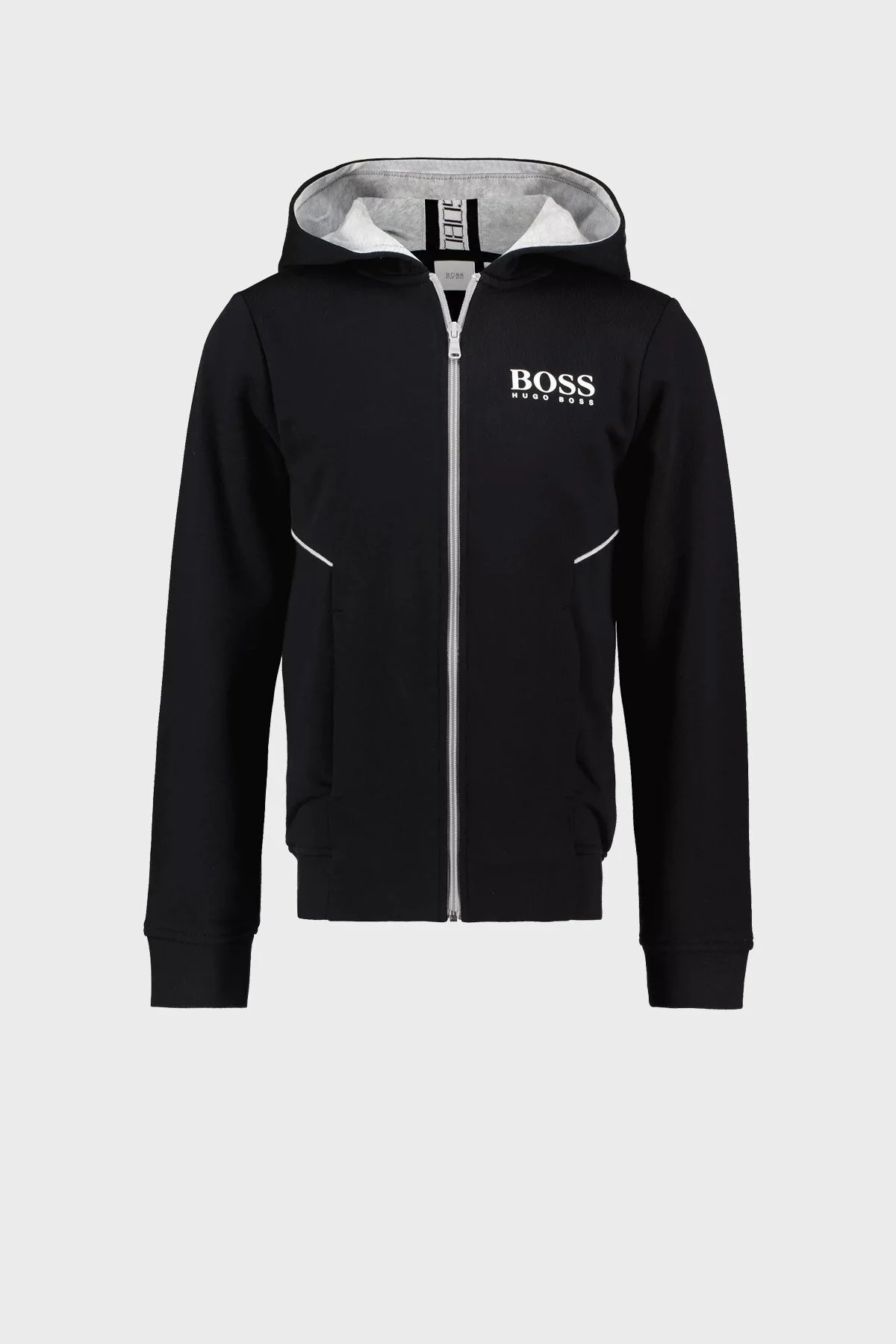 Hugo Boss Pamuklu Fermuarlı Kapüşonlu Çocuk Sweat 25M09/09B BLACK SİYAH - 1
