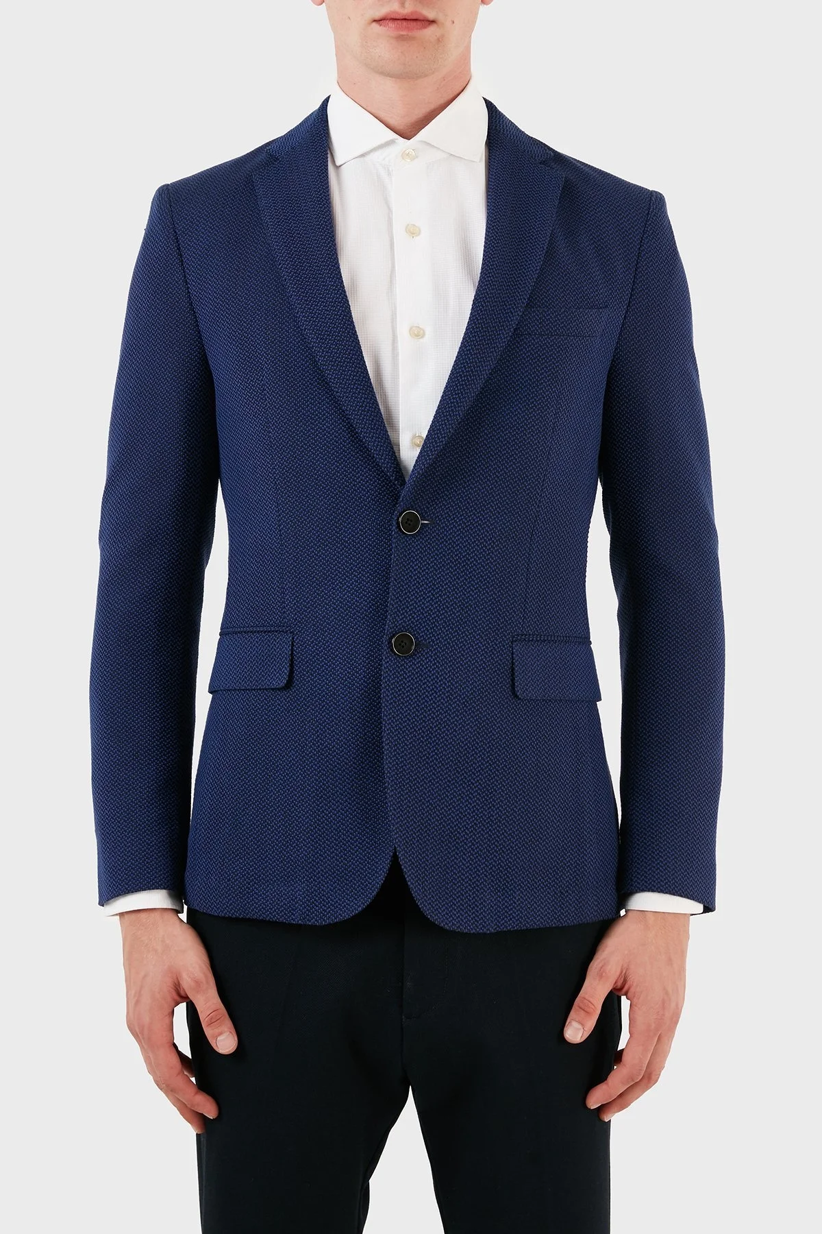 Hugo Boss Pamuklu Streç Blazer Erkek Ceket ZOX50311095C461 LACİVERT - 6