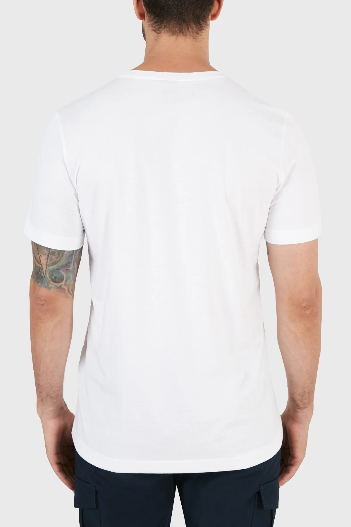 Hugo Boss Regular Fit Baskılı Bisiklet Yaka % 100 Pamuk Erkek T Shirt 50448300 100 BEYAZ - 2