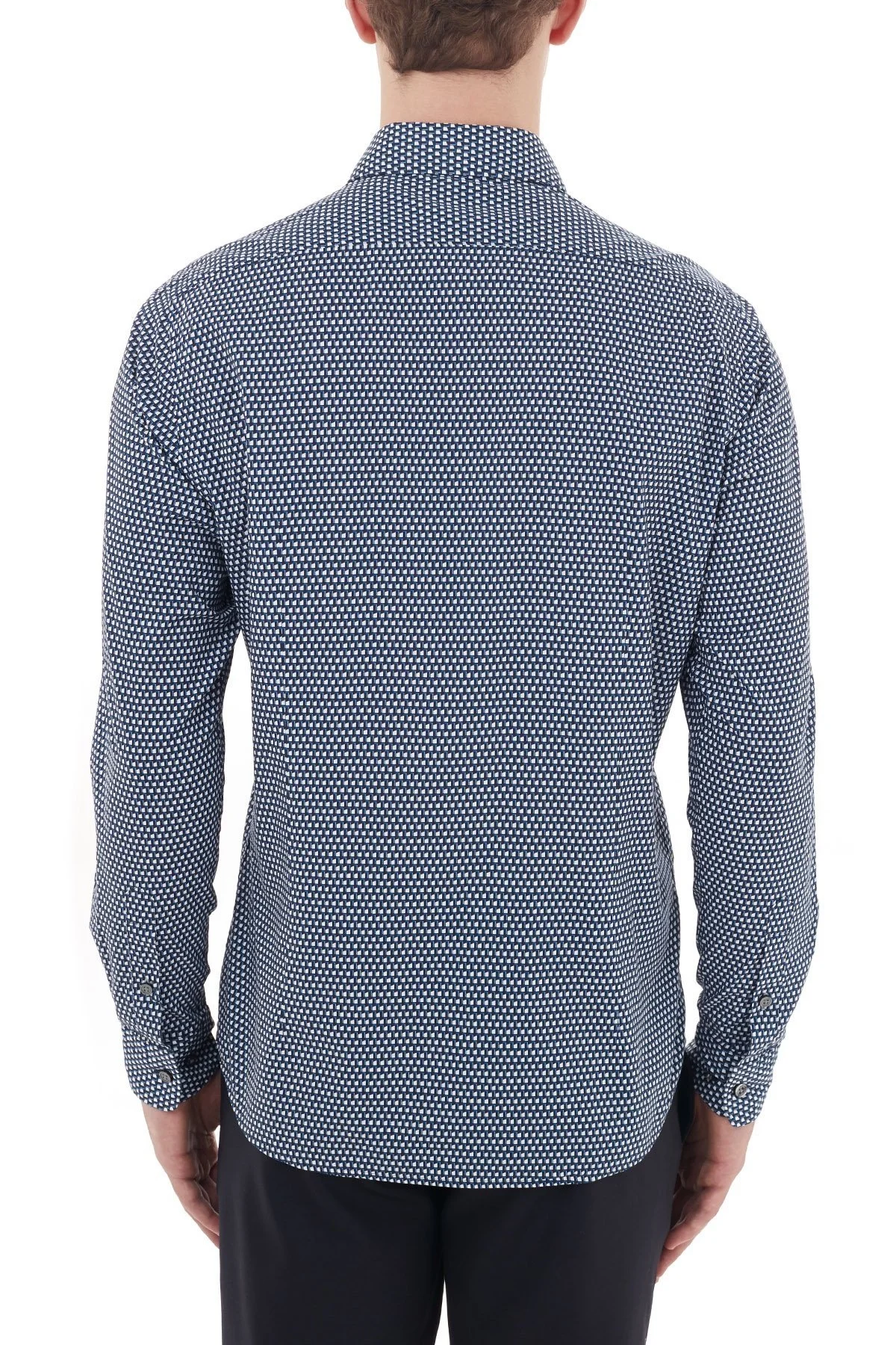 Hugo Boss Regular Fit Düz Yaka % 100 Pamuk Erkek Gömlek 50438904 417 LACİVERT - 9