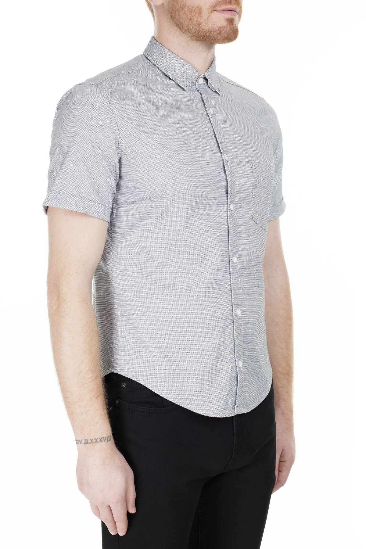 Hugo Boss Regular Fit Erkek Gömlek S 50381583 001 GRİ - 4