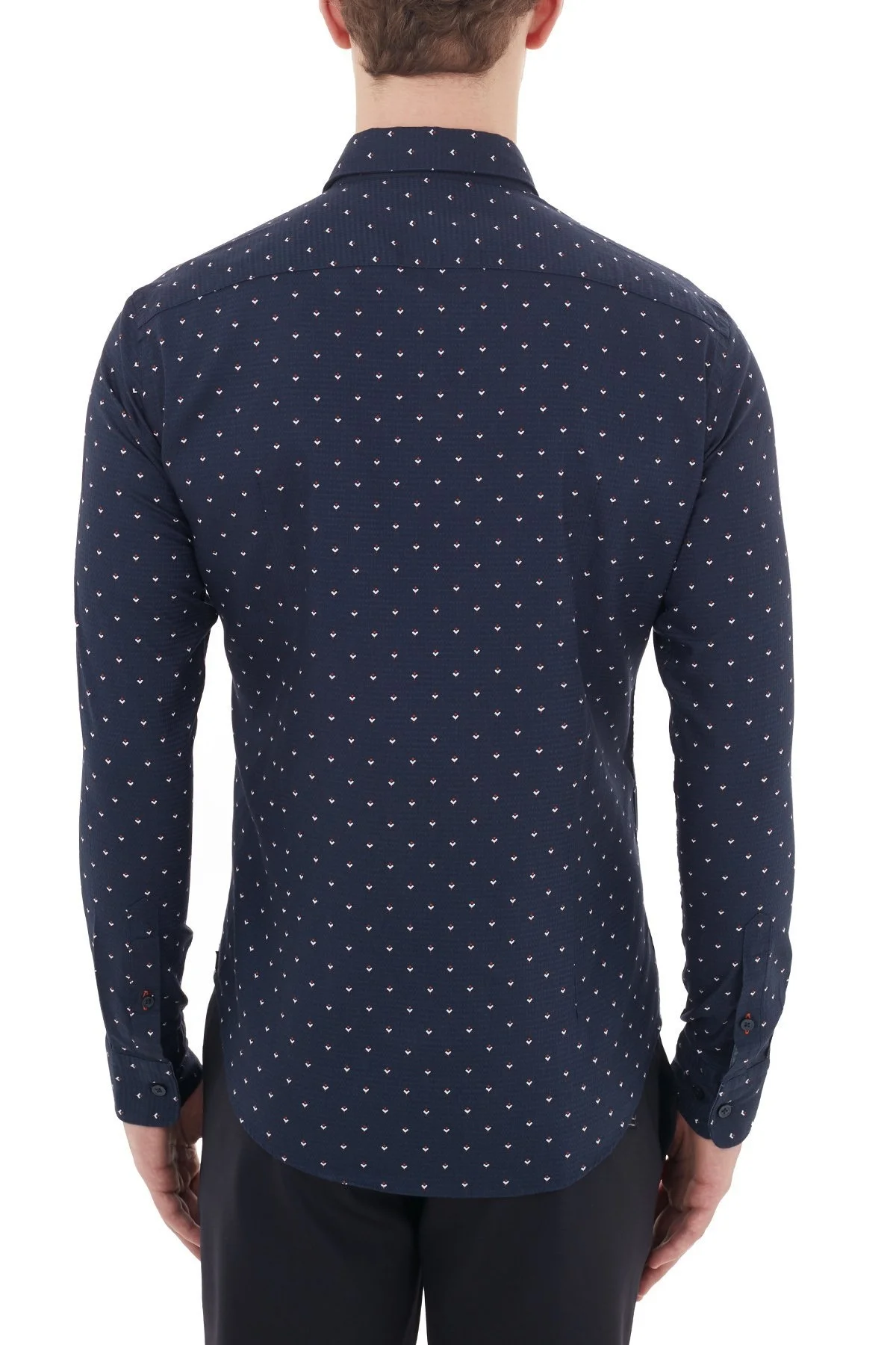 Hugo Boss Slim Fit Düz Yaka % 100 Pamuk Erkek Gömlek 50435502 403 LACİVERT - 2