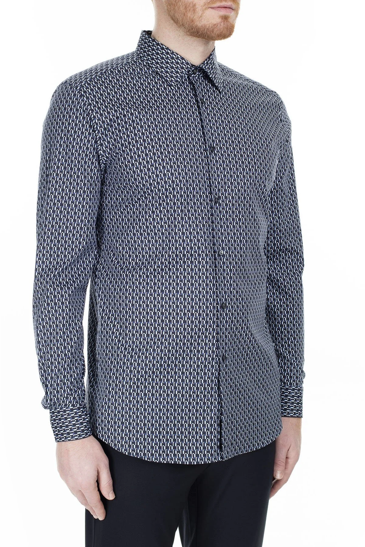 Hugo Boss Slim Fit Erkek Gömlek 50429178 410 LACİVERT - 4