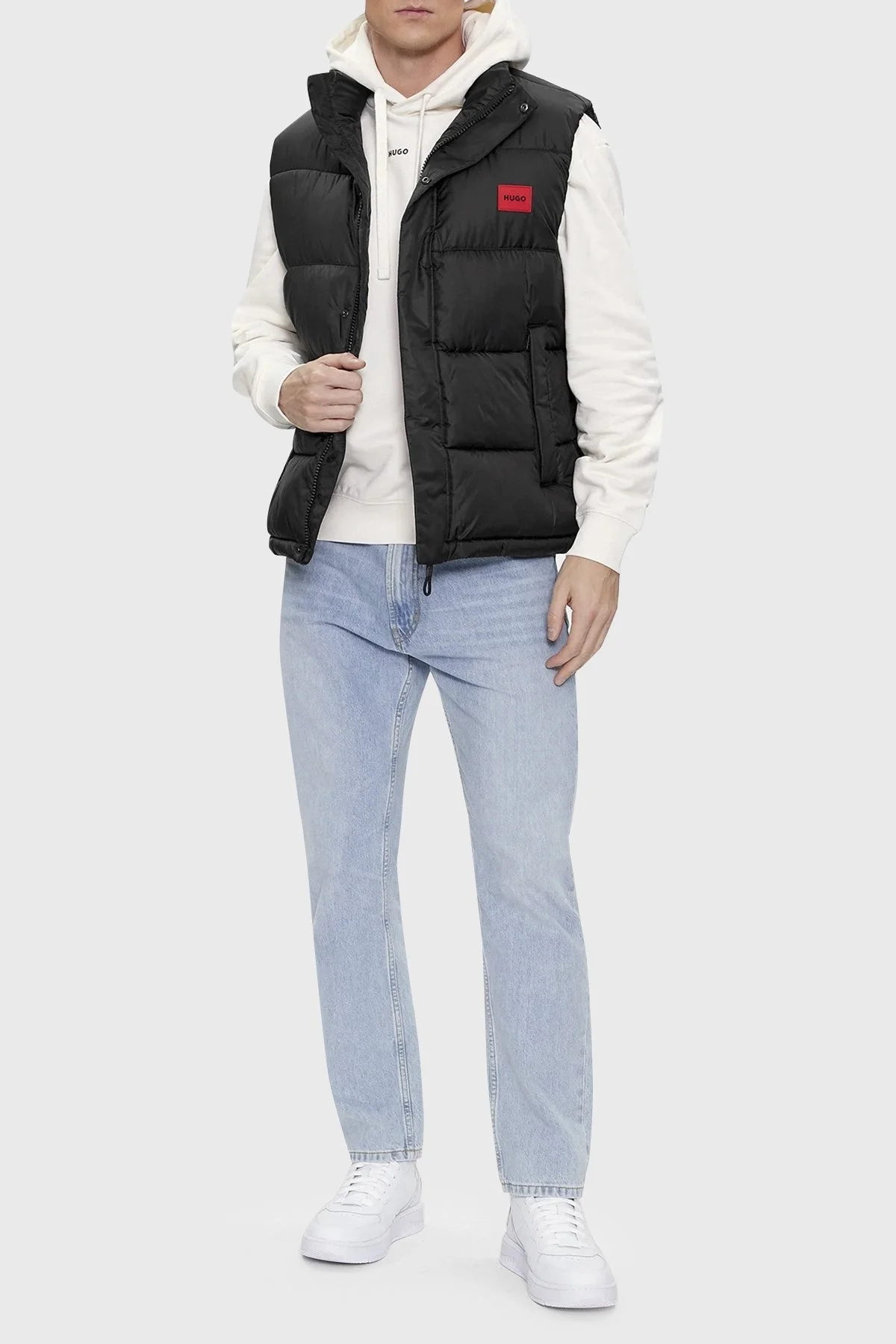 Hugo Cepli Dik Yaka Regular Fit Şişme Erkek Yelek 50496251 001 SİYAH - 2